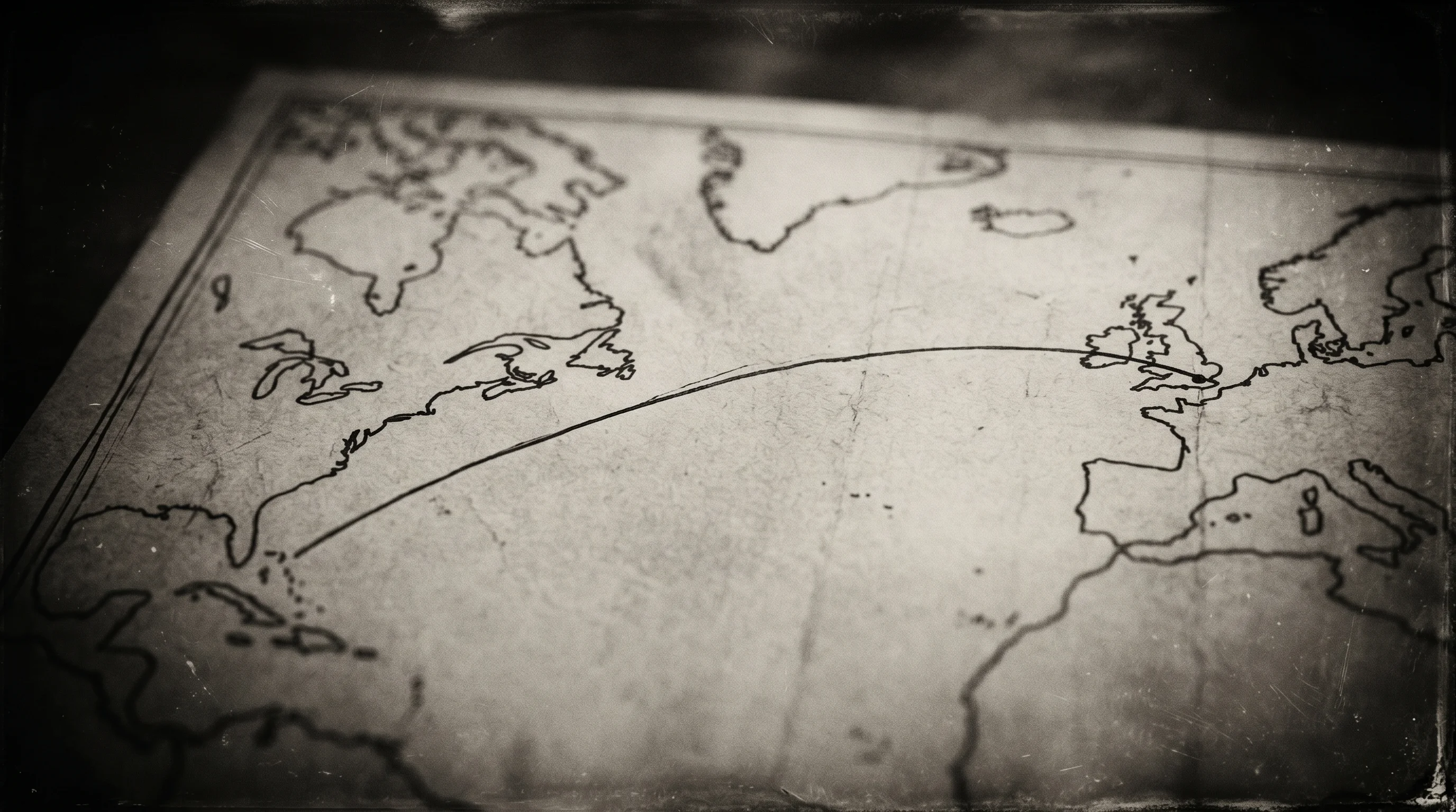 Digital illustration for article section "Content Section 3" in "Dessn Raises $6M to Let Designers Work Directly in Production Code" - A conceptual, minimalist depiction of trans-Atlantic relocation featuring a close-up of an antique g...