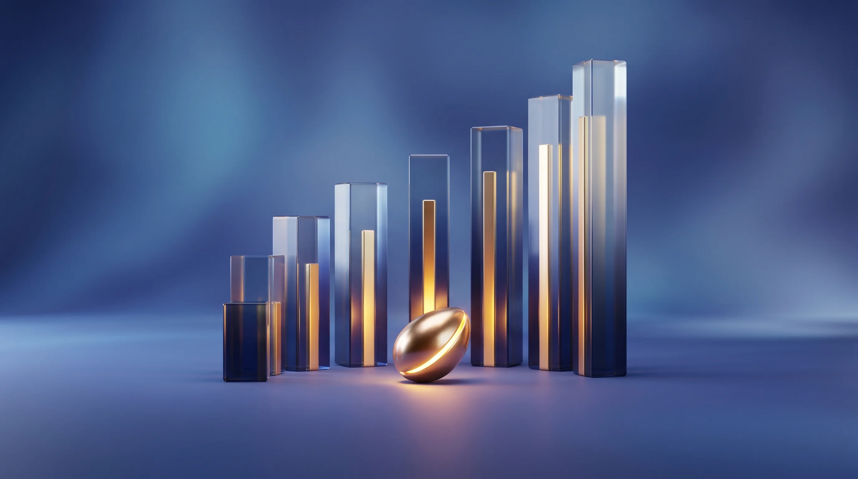 Digital illustration for article section "Following the Money" in "Oxford Spin-Out SugaROx Lands $3.4M to Scale Crop Biostimulant" - A conceptual, minimalist 3D illustration symbolizing financial growth and the scaling of manufacturi...