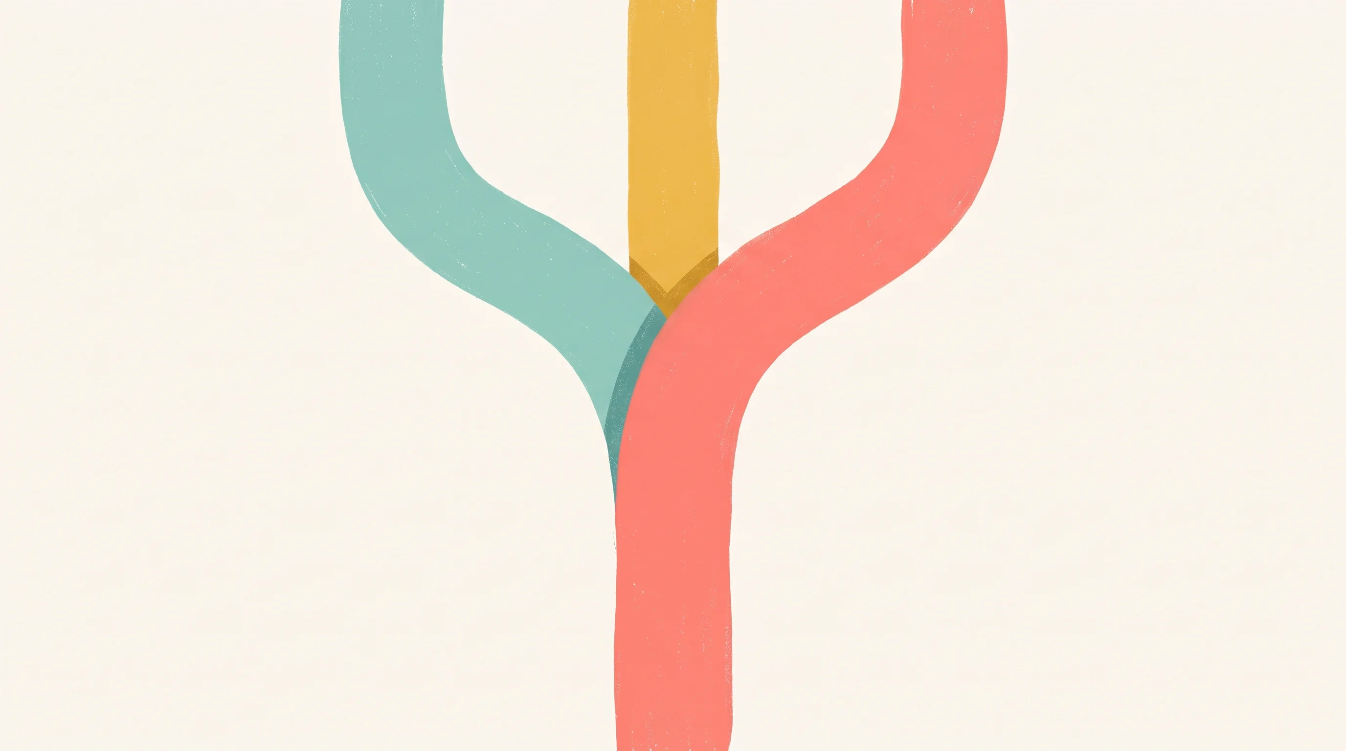 Digital illustration for article section "Three Converging Forces" in "PerfectBit Tackles AI Hallucinations with Verified Training Data" - A clean, minimal conceptual illustration depicting three distinct, softly rounded streams converging...