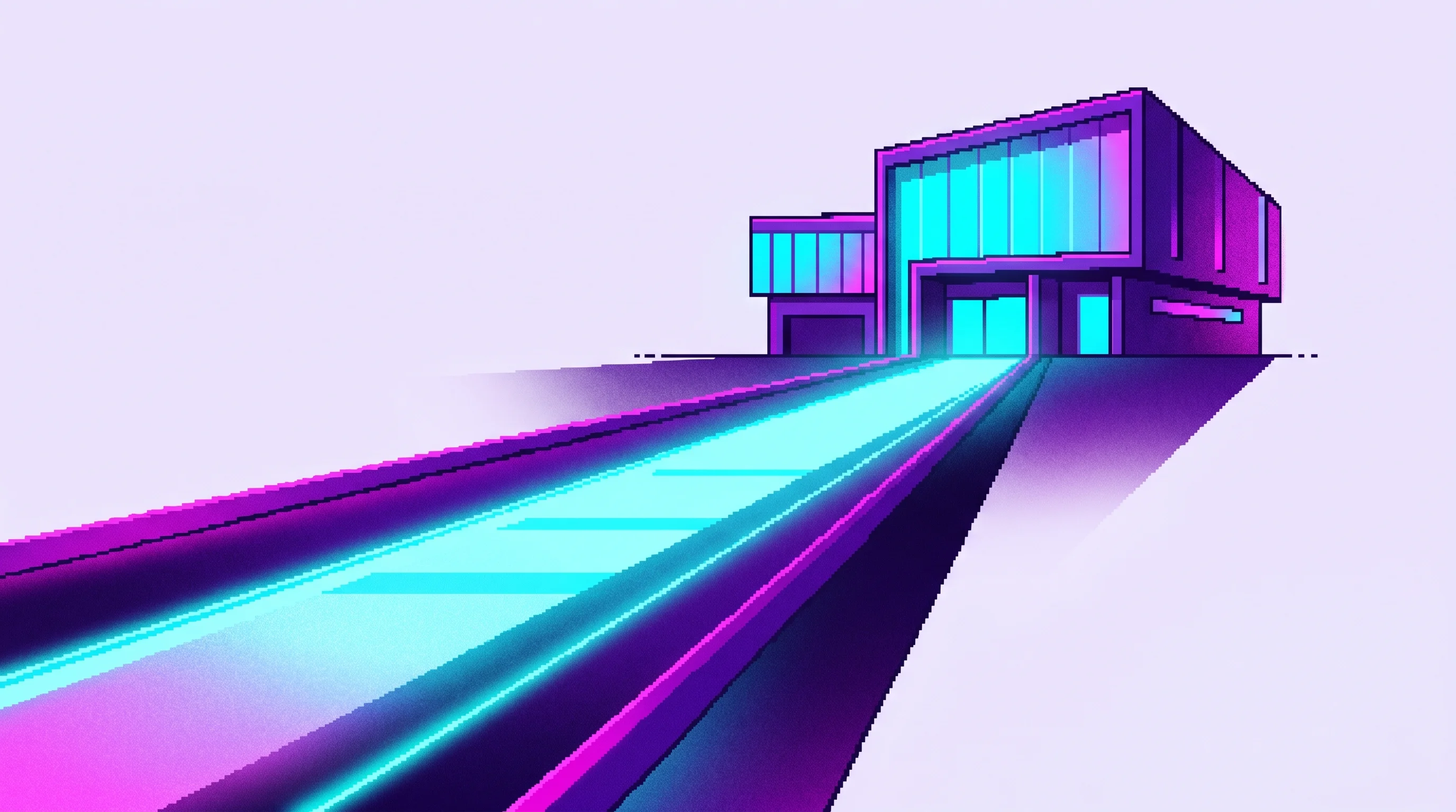 Digital illustration for article section "What Comes Next" in "LawX Raises €7.5M Seed to Build AI Operating System for Law Firms" - A clean, minimalistic conceptual illustration of a sleek, glowing pathway expanding forward toward a...