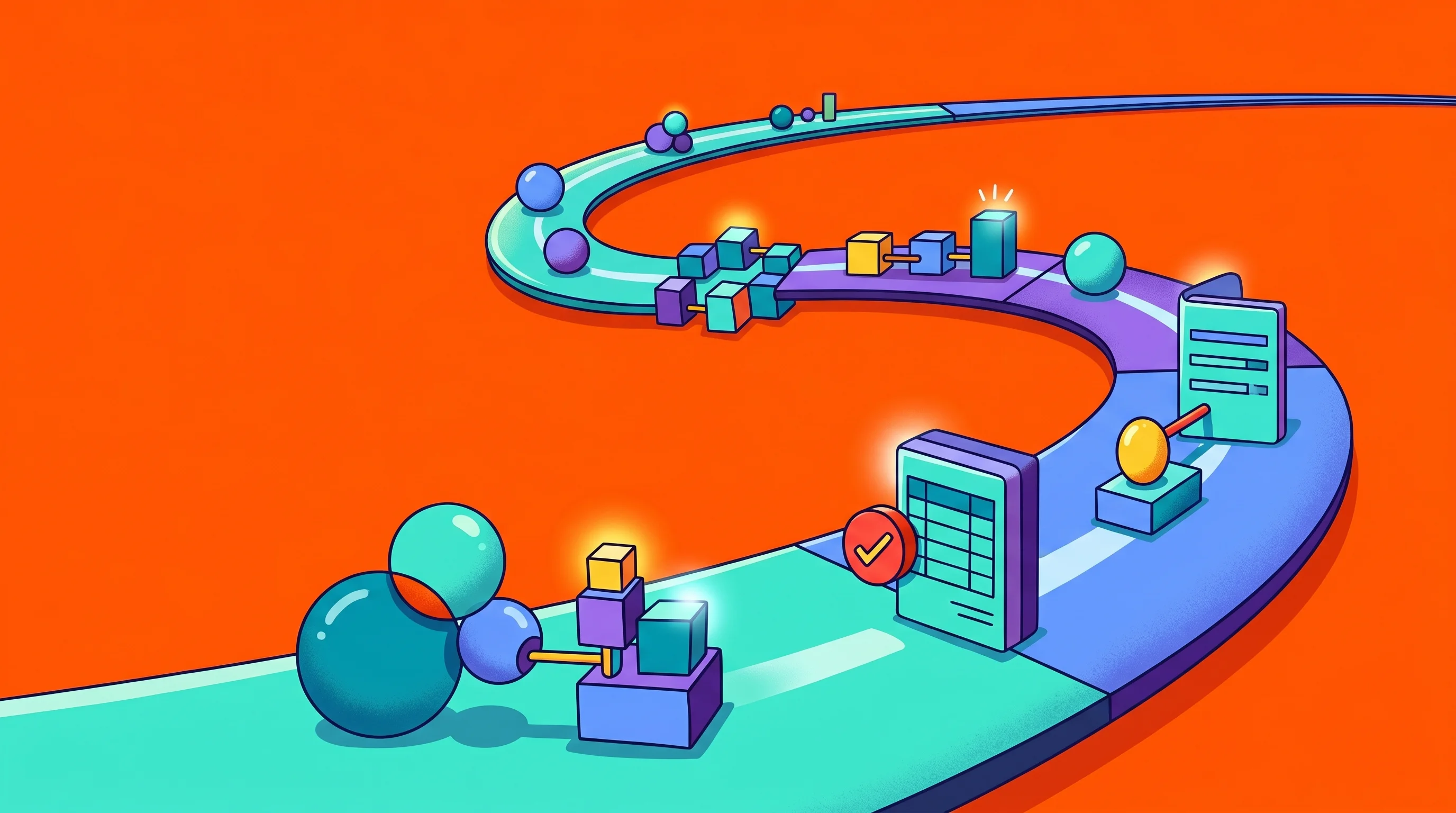 Digital illustration for article section "The Long Game" in "Roadrunner Raises $27M from Top VCs, Launches AI Quote Platform" - A conceptual, modern illustration representing a long-term business strategy and the continuous expa...