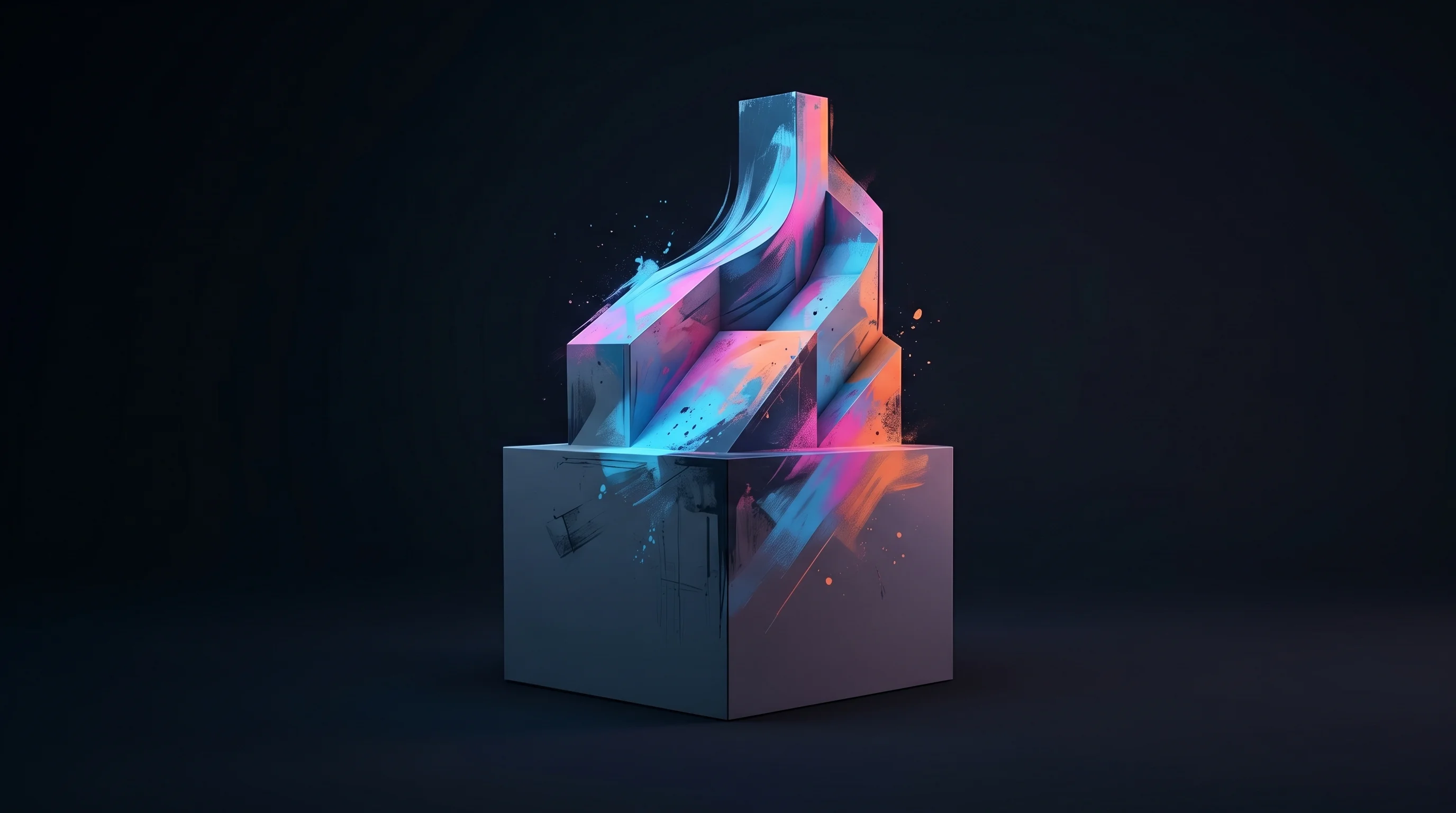 Digital illustration for article section "Building From the Ground Up" in "Nof1 Raises $15M to Train AI Models From Scratch for Trading" - A clean, minimalist conceptual composition featuring a single, sleek architectural foundation block ...