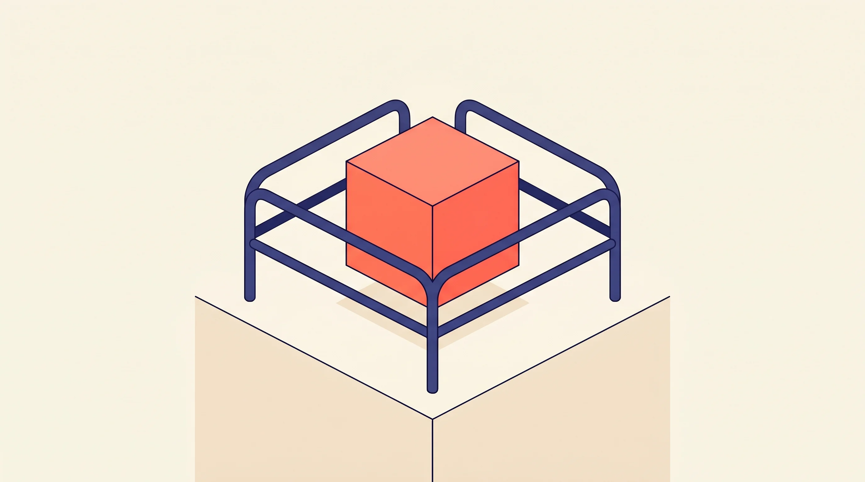Digital illustration for article section "What It Means for the Builders" in "Open-Source Guardrails Push 8B AI Models to Match Frontier Performance" - A minimalist, conceptual illustration representing the stabilization of small AI models, featuring a...