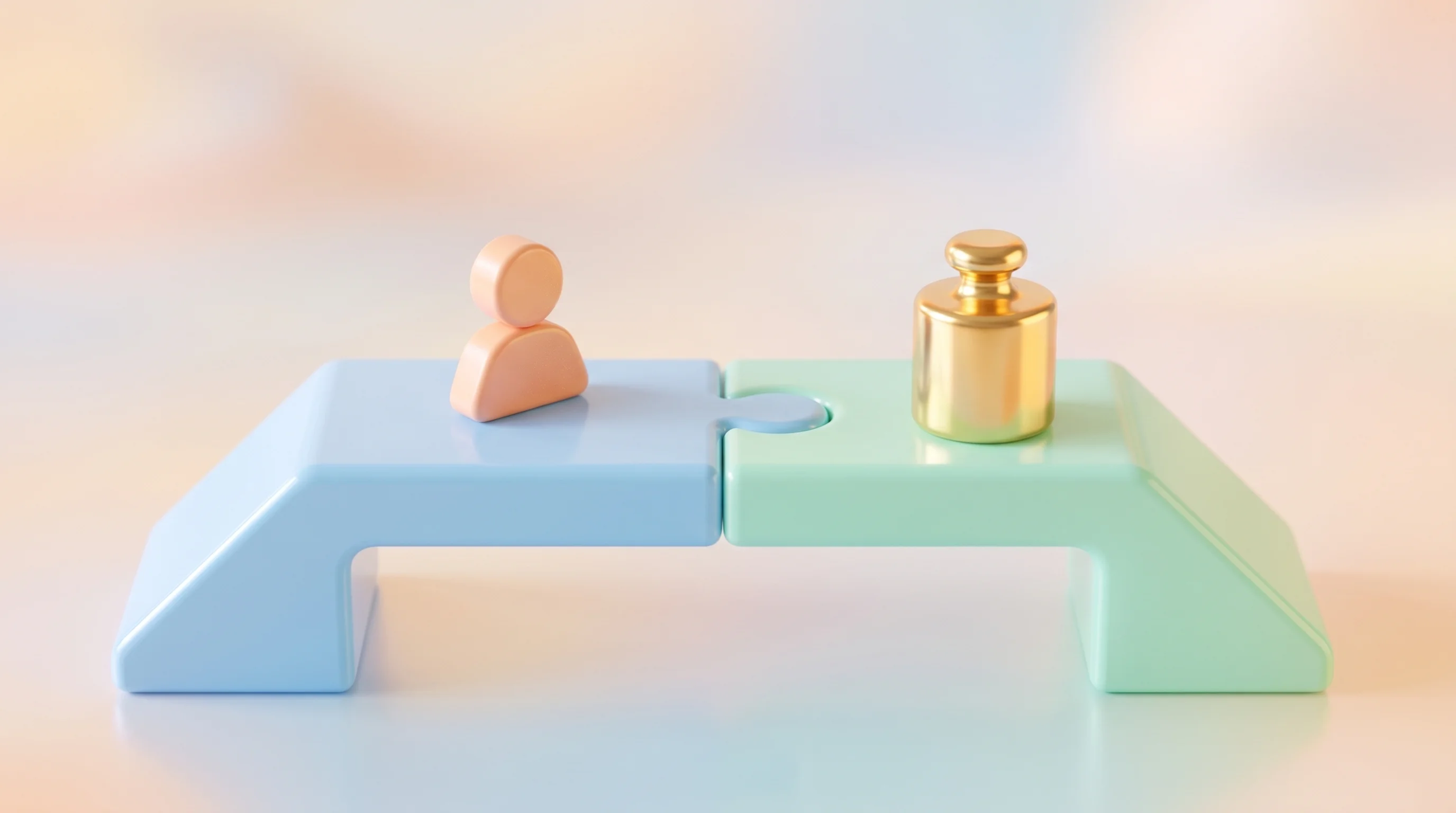 Digital illustration for article section "What Comes Next" in "Vetted Protocol Emerges With Expert-Staking Model for Tech Hiring" - A conceptual and minimal representation of incentive alignment and future pathways in hiring, featur...