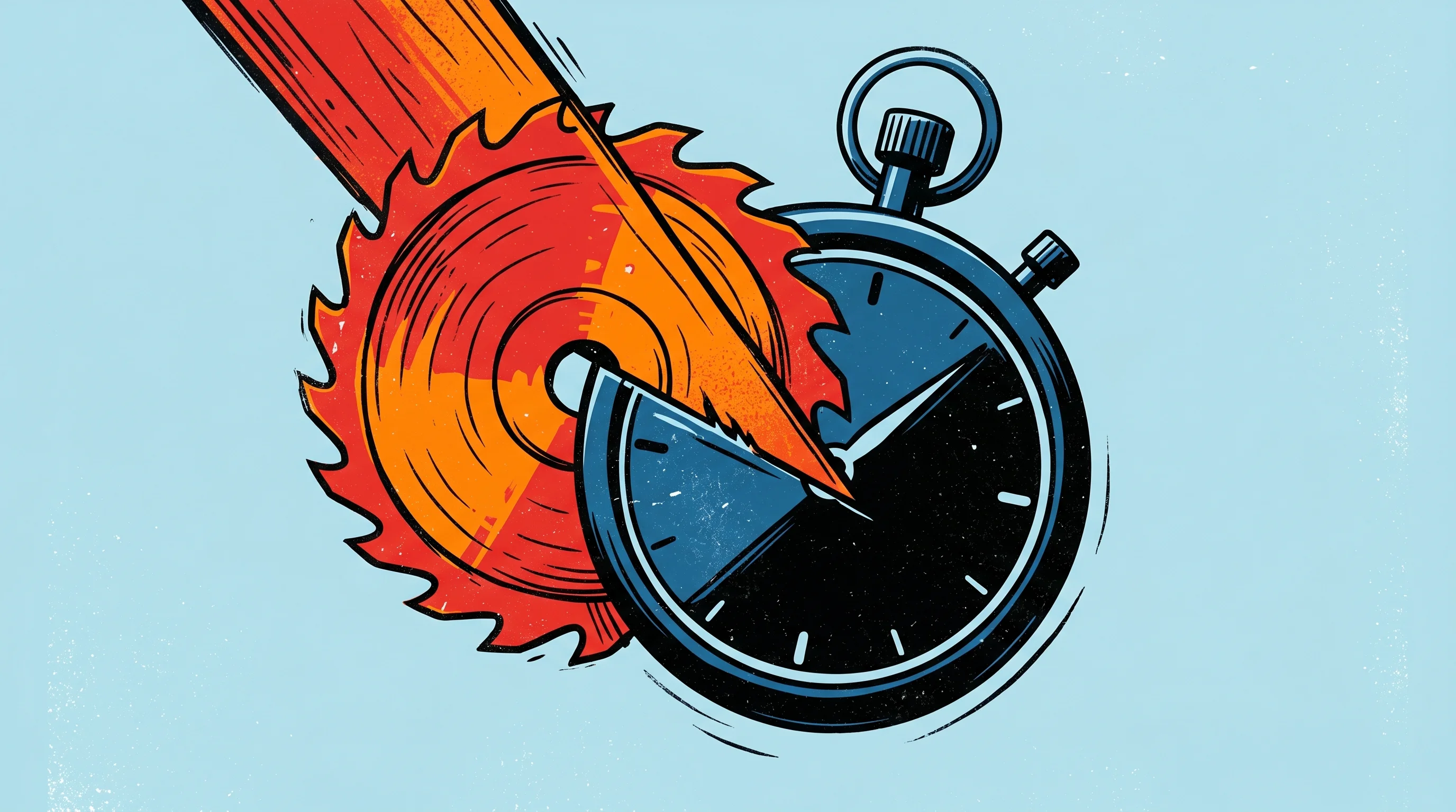 Digital illustration for article section "The ROI Pitch Is Working" in "AVIAN Raises $2.6M to Prevent Industrial Fires with AI Thermal Cameras" - A clean, minimalist conceptual illustration featuring a large, stylized circular sawmill blade clean...