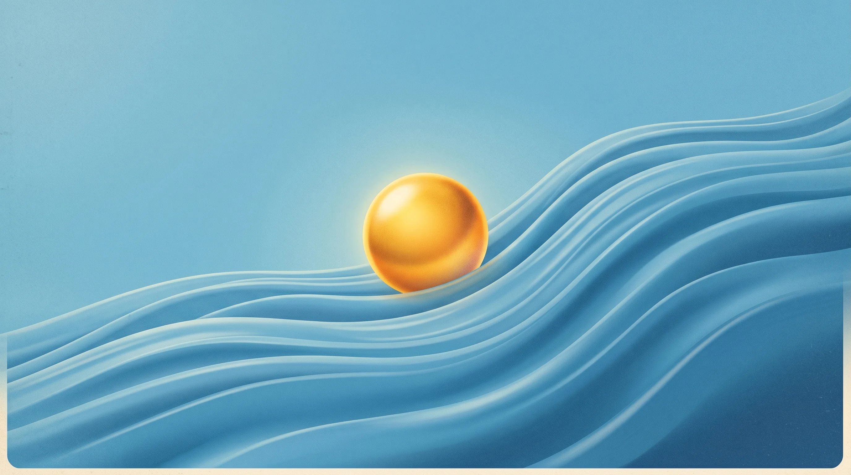 Digital illustration for article section "Wading Into a Market in Motion" in "Sazabi Emerges with AI-Native Observability Backed by Vercel, Replit" - A conceptual and minimal illustration representing a startup wading into a fast-moving, evolving mar...