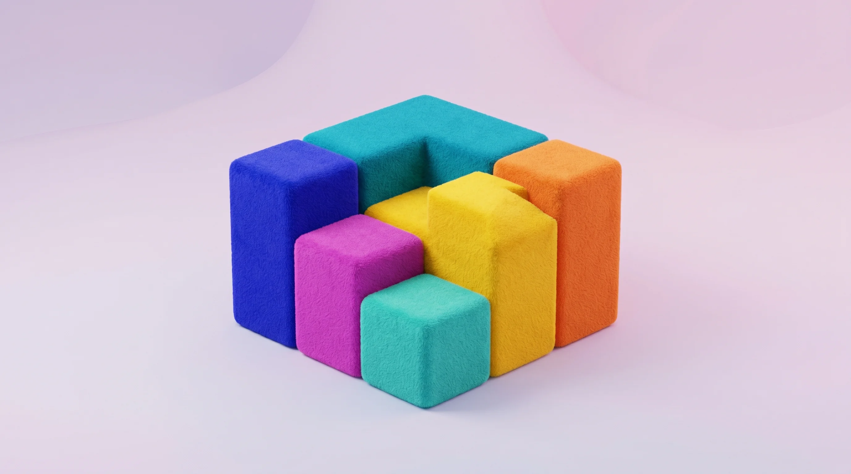 Digital illustration for article section "Building Out the C-Suite" in "Sunbound Closes Series A to Scale Senior Care Payment Platform" - A minimalist, conceptual 3D illustration representing the assembly of a new executive leadership tea...