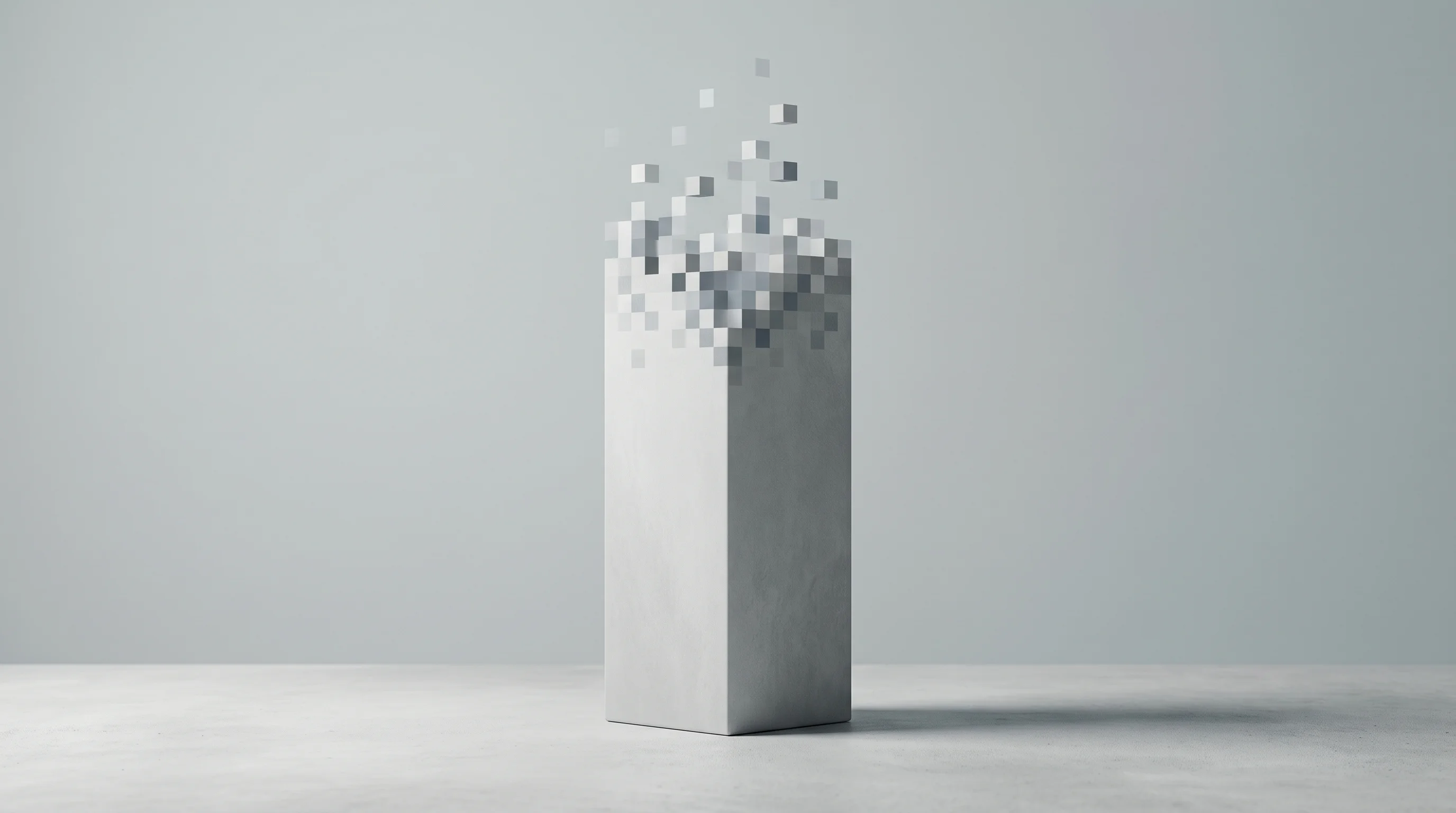 Digital illustration for article section "Who's Building This" in "YC's Voquill Launches AI Scribe to Save Pathologists 20% of Report Time" - A minimalist and conceptual representation of building a strong, modern foundation, featuring a slee...