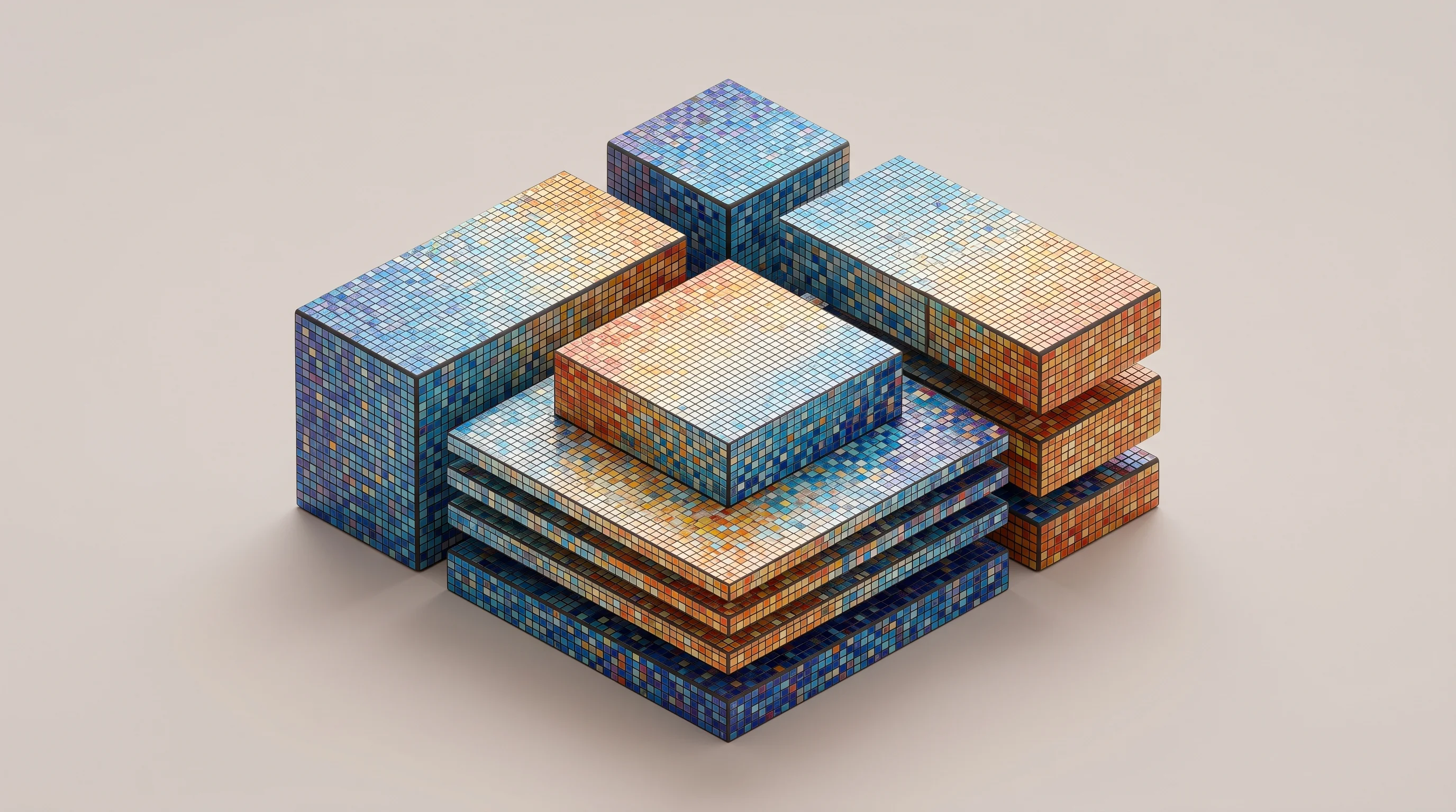 Digital illustration for article section "Maintenance Questions" in "KanBots Launches Open-Source Kanban App with Parallel AI Agents" - A minimalist and conceptual 3D composition representing modern software architecture and organized t...