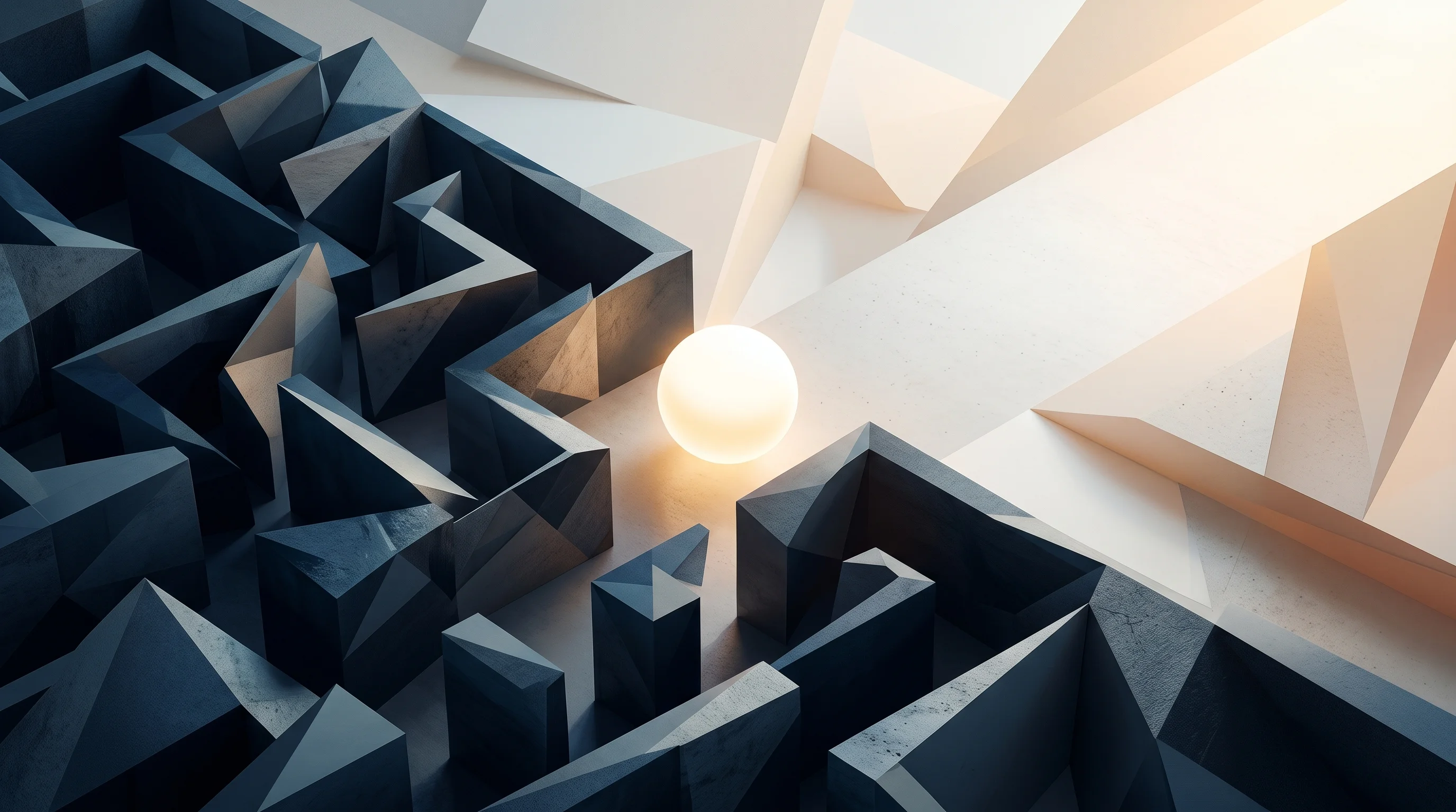 Digital illustration for article section "The Real Test Ahead" in "Deep Interactions Launches AI Builder That Keeps Teams in Sync" - A minimalist, conceptual image representing a live product facing its real test in the market, featu...