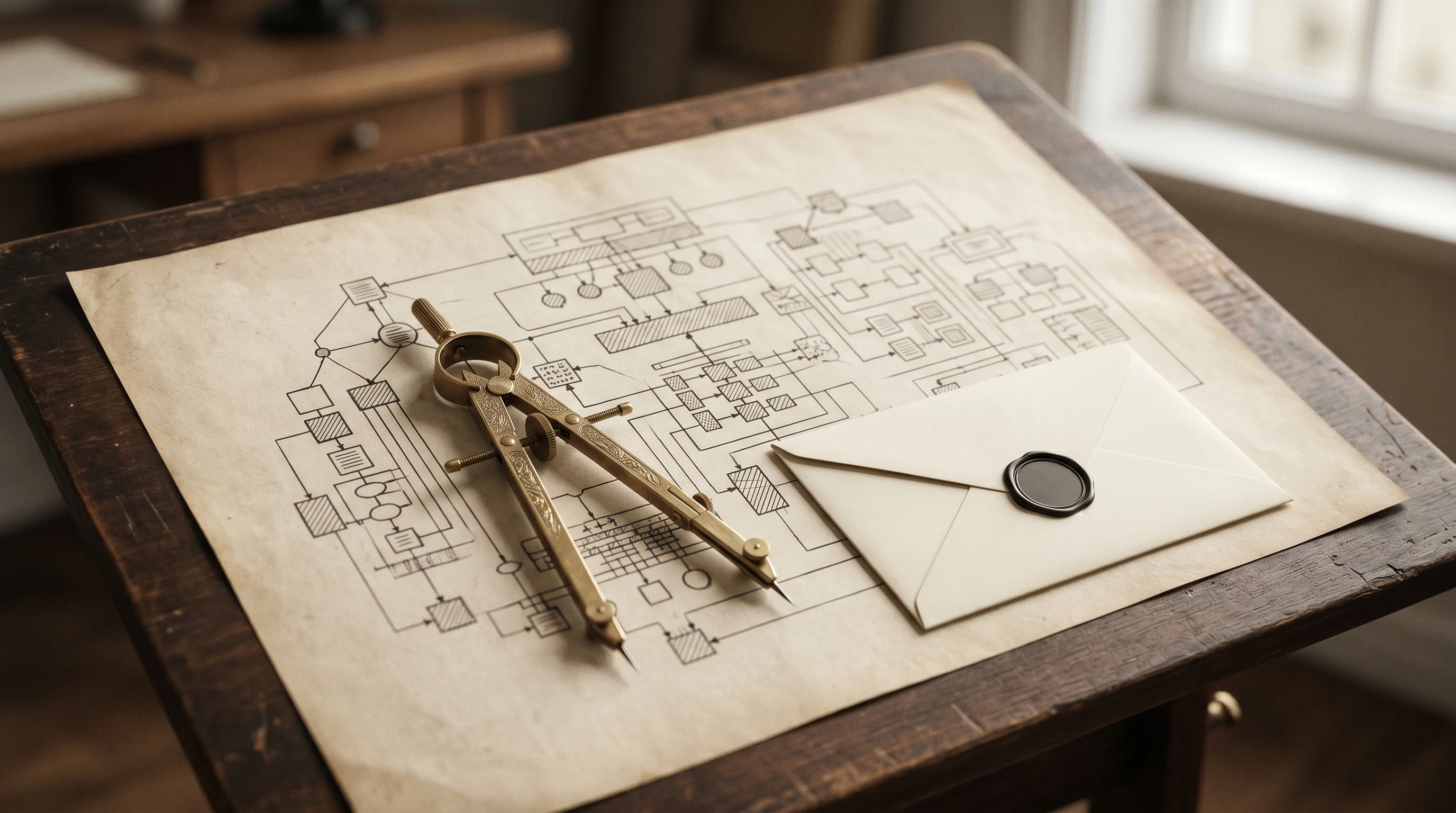 Digital illustration for article section "What the Platform Actually Does" in "YC-Backed Saffron Launches Platform to Assess AI-Era Engineer Skills" - A clean, minimal, and conceptual composition representing the process of technical evaluation and sy...