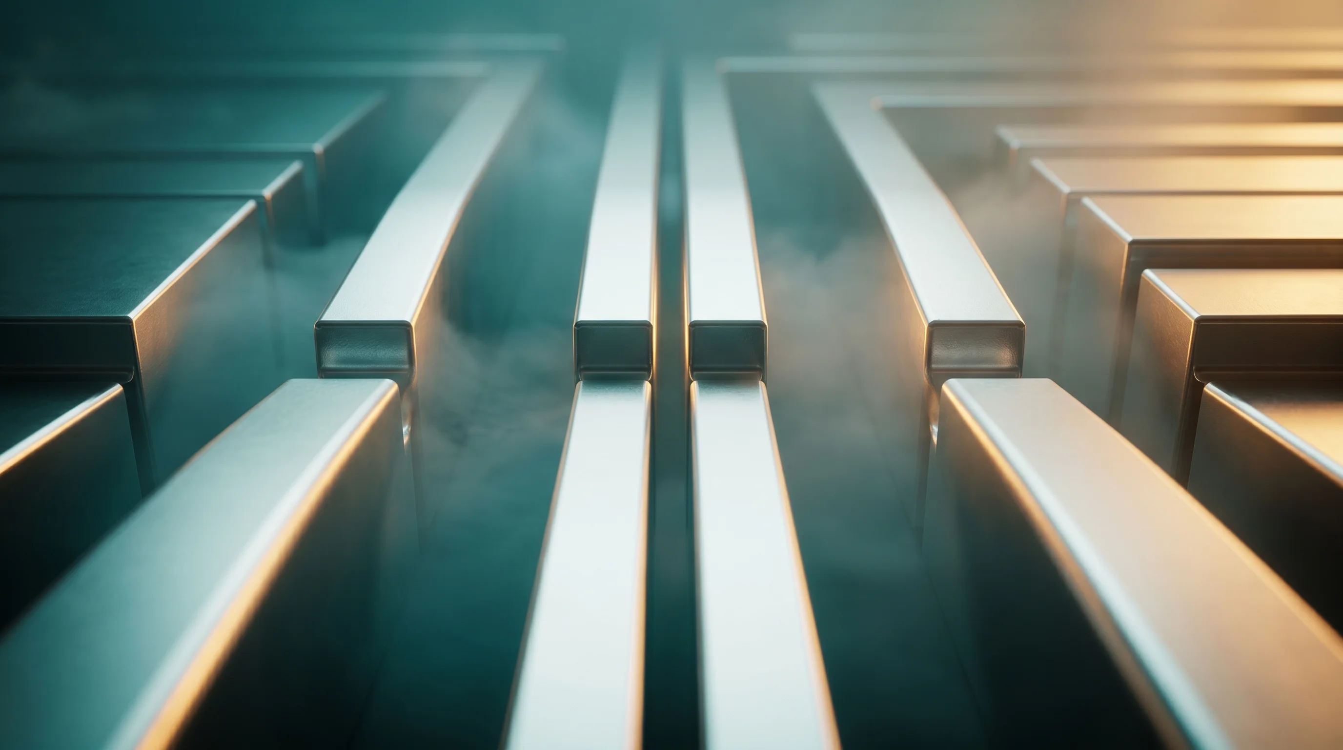 Digital illustration for article section "The Specifics Are Brutal" in "AI Scientists Target Semiconductor Bottleneck as Chip Demand Hits $1T" - A highly detailed, macro-photography style conceptual image representing advanced materials science,...