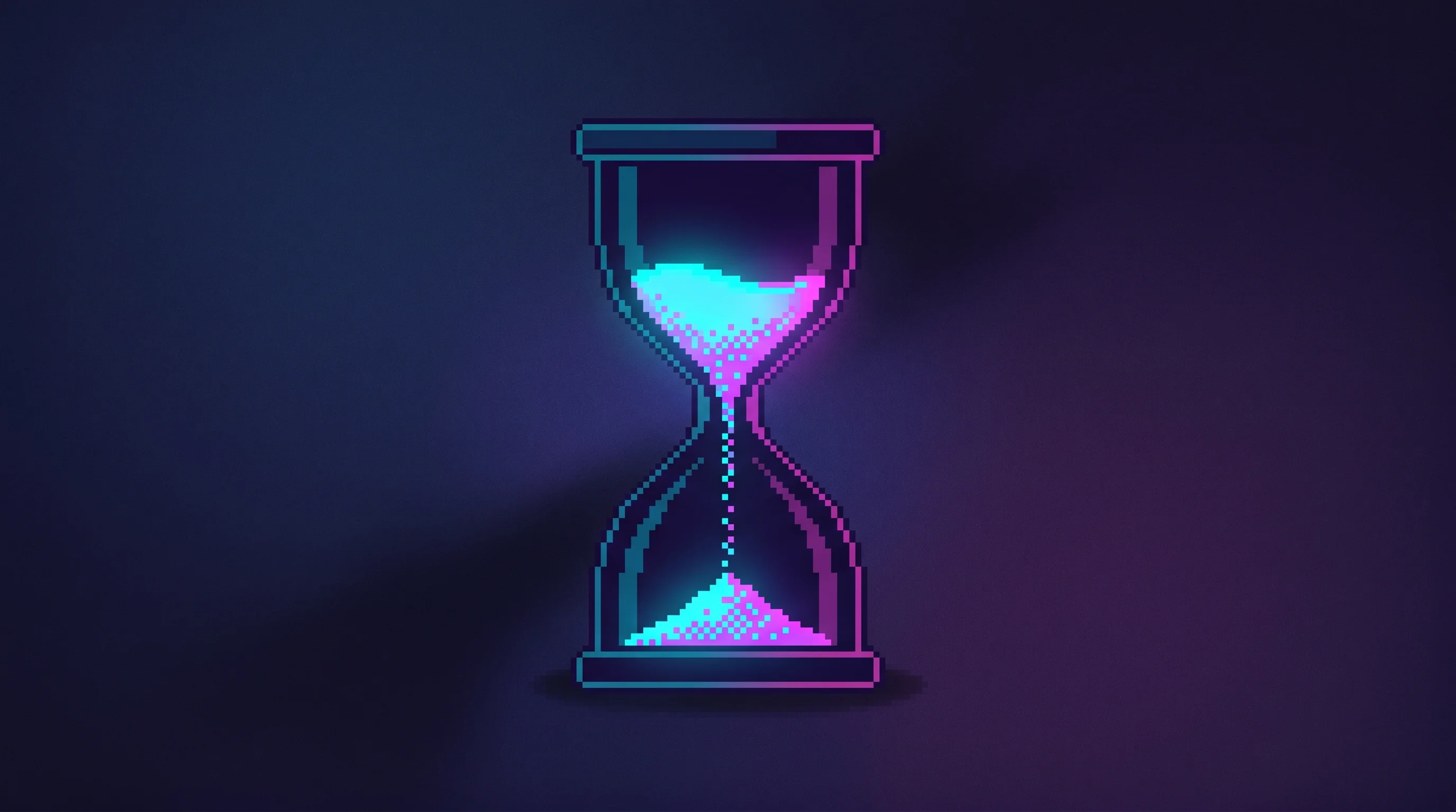 Digital illustration for article section "What's Next—and What's at Stake" in "Forecastr Raises $7M Series A to Automate Startup Financial Planning" - A conceptual, minimalist illustration of a sleek, stylized hourglass symbolizing capital efficiency ...