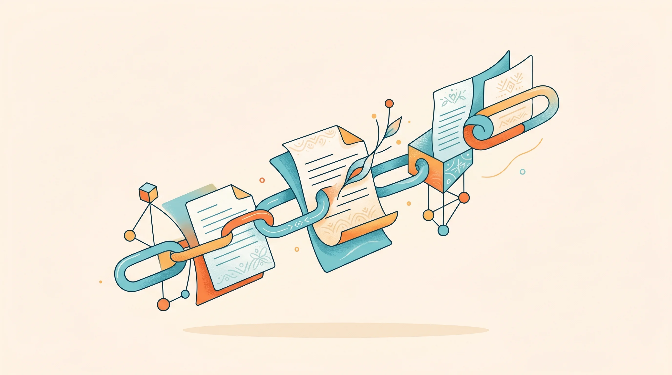 Digital illustration for article section "How the Attacks Actually Work" in "AI's Top Security Flaw Gets New Defense as Agent Attacks Surge" - A conceptual, minimalist illustration representing a digital supply chain compromise and document po...