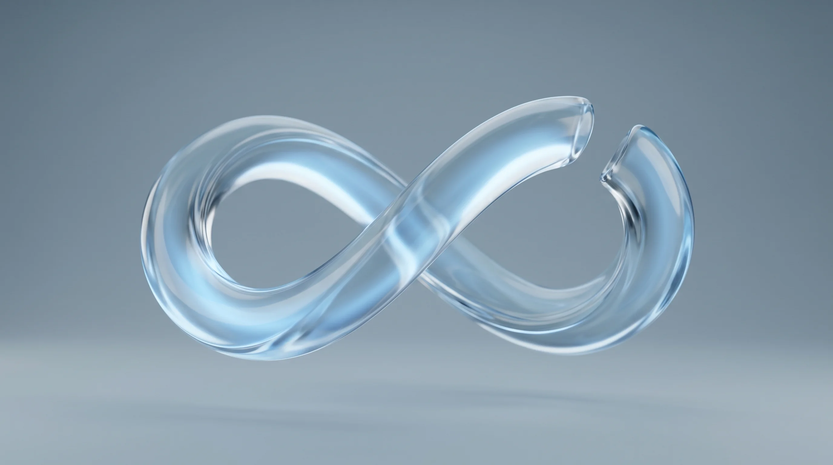 Digital illustration for article section "The Open Question" in "ProjectX Launches Infinity: OS That Breaks the One-Cursor Limit" - A sleek, minimalist conceptual artwork representing an open question and boundless potential, featur...