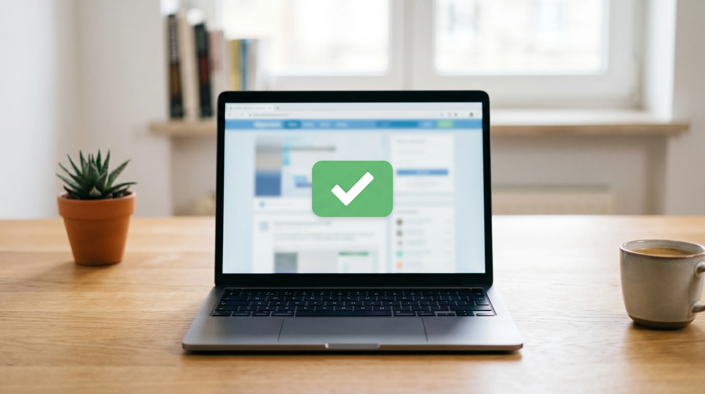 Digital illustration for article section "From Beta Whispers to Production Claims" in "TesterArmy's AI Agent Automates App Testing with Natural Language" - An image of a laptop on a desk, the screen displaying a blurred out webpage with a clear notificatio...