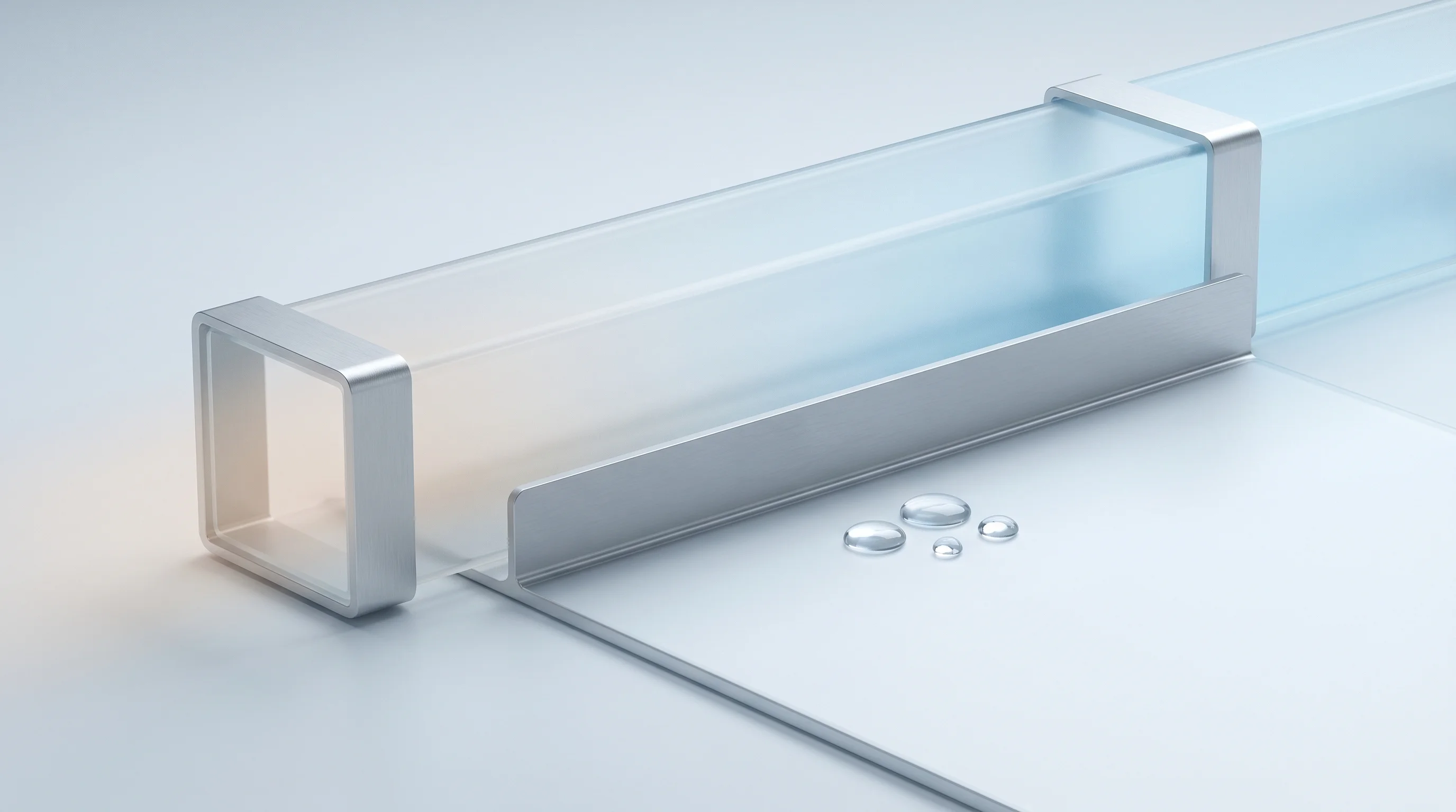 Digital illustration for article section "Old Physics, New Urgency" in "Madrone's Dew-Point Cooling Cuts Data Center Energy by 30%" - A sleek, abstract conceptualization of indirect evaporative cooling and the Maisotsenko Cycle, featu...