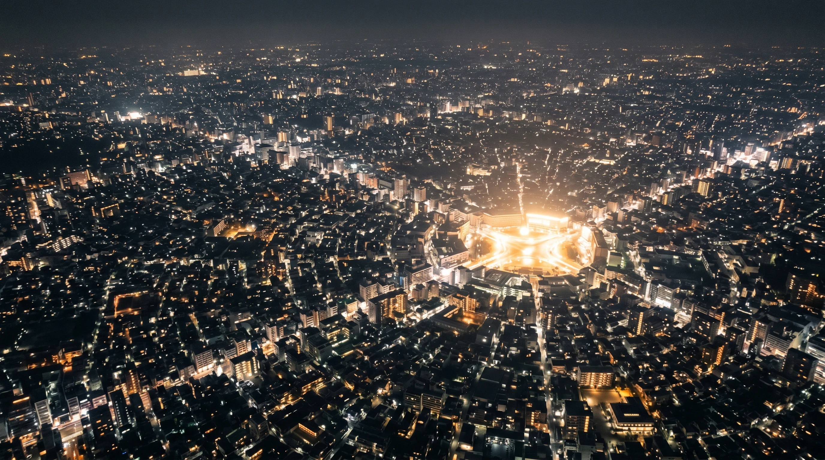 Digital illustration for article section "A Market That Hasn't Settled" in "YC-Backed Pentagon Launches Desktop App for AI Agent Teams" - Generate a realistic image of a crowded, fragmented landscape seen from above, like a sprawling city...