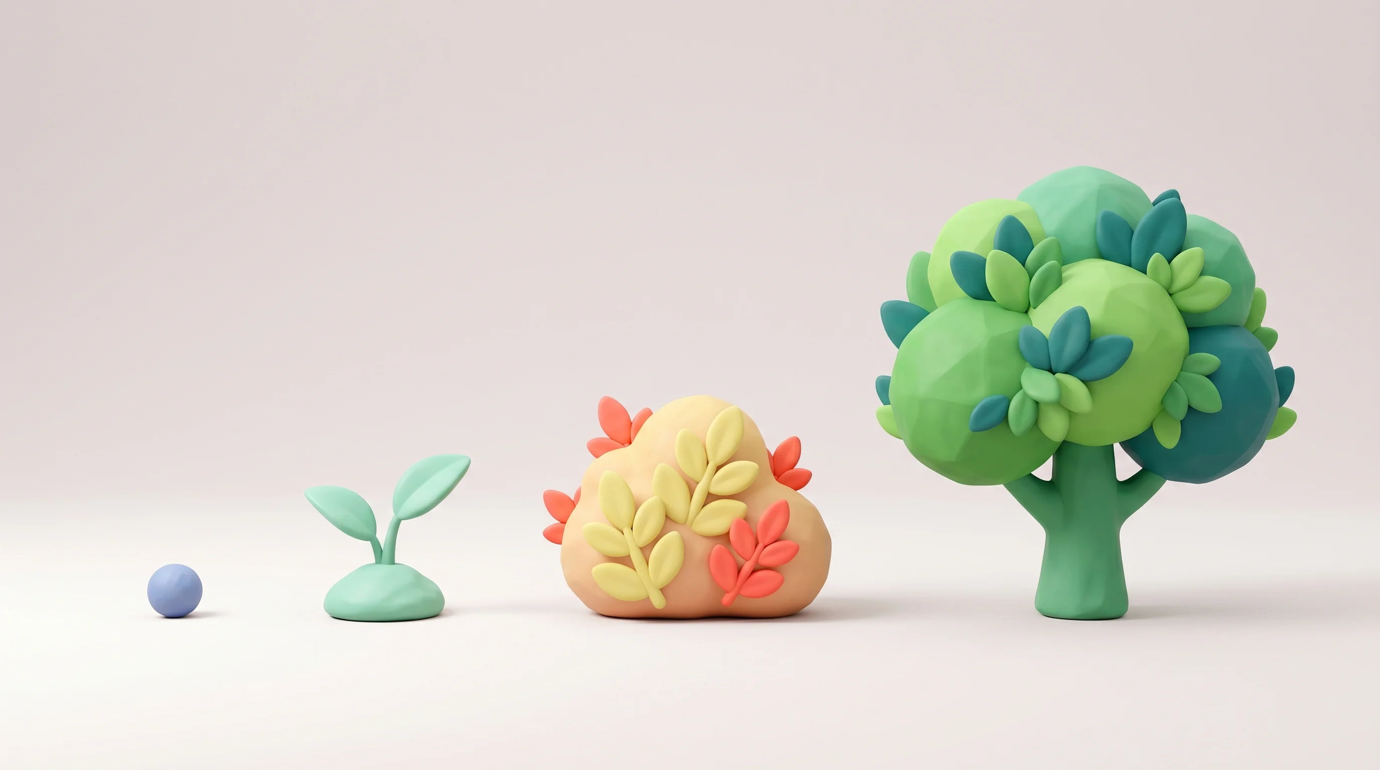 Digital illustration for article section "Pricing and the Numbers Game" in "YC-Backed Klarify Launches AI Agent to Automate Therapist Workflows" - A clean, minimalist 3D conceptual composition representing a progression of four pricing tiers, feat...