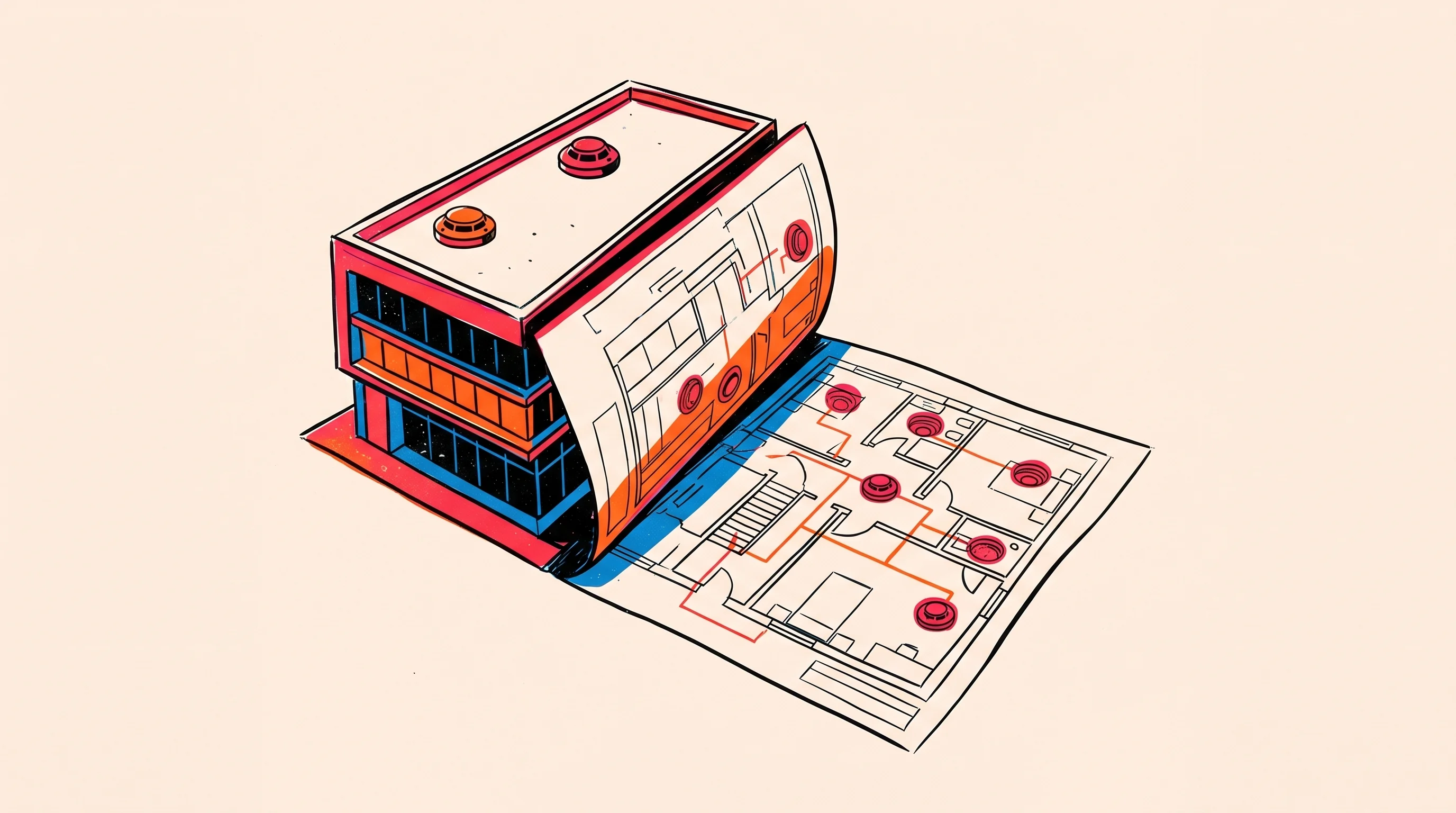Digital illustration for article section "The Pitch: 300 Hours to 30 Minutes" in "Endra Raises $50M Series A to Automate MEP Engineering with AI" - A clean, minimalist conceptual illustration of a sleek 3D architectural building model dynamically u...