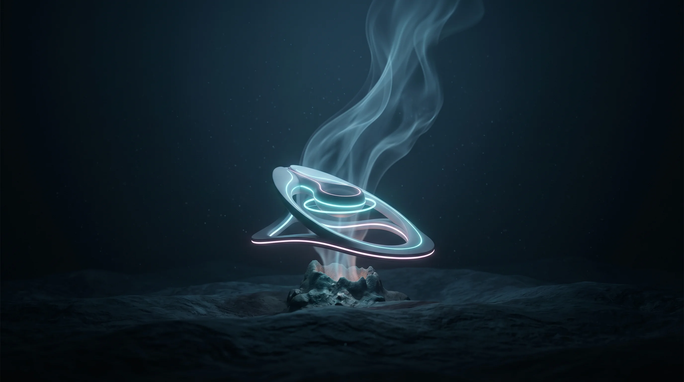 Digital illustration for article section "Tonga takes a chance" in "Endurance Energy Raises $25M for Seafloor Geothermal Technology" - A minimalist, modern conceptual visualization of subsea geothermal energy exploration on the ocean f...