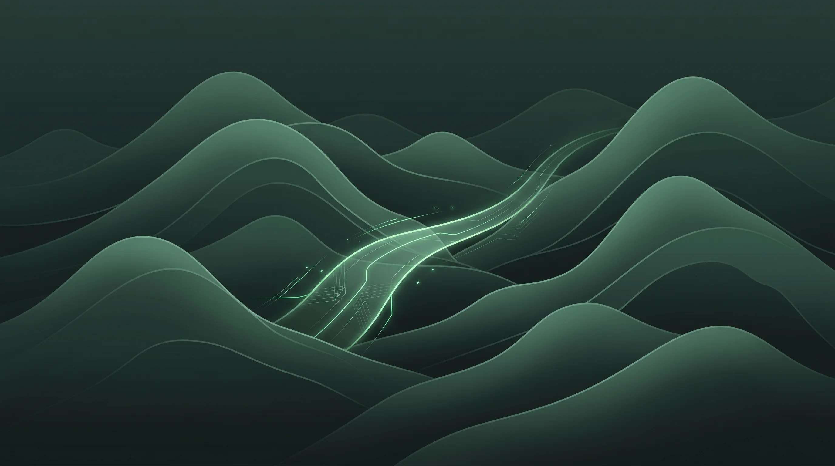 Digital illustration for article section "Crowded Territory" in "Handshaik Raises $2.1M to Bring AI to M&A Deal Sourcing" - A minimalist and conceptual image representing a crowded territory of competing startups in the deal...