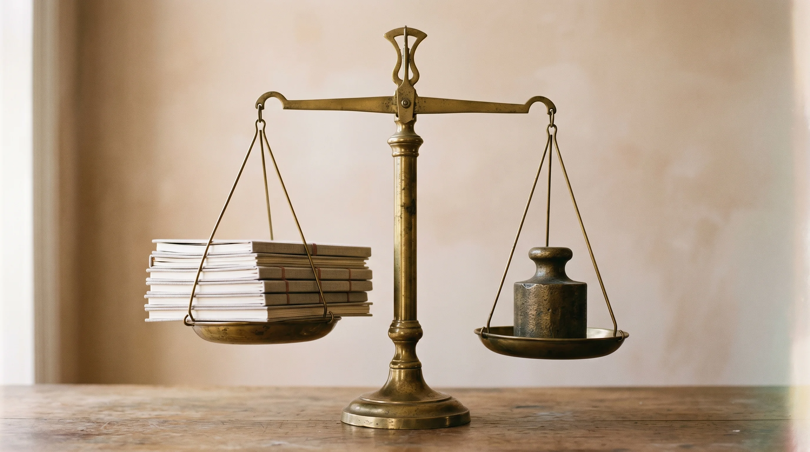 Digital illustration for article section "The Scale Question" in "Manicule Launches AI-Native DevRel Platform, Hits $58K MRR" - A conceptual and minimalist image representing the challenge of scaling a labor-intensive service, f...