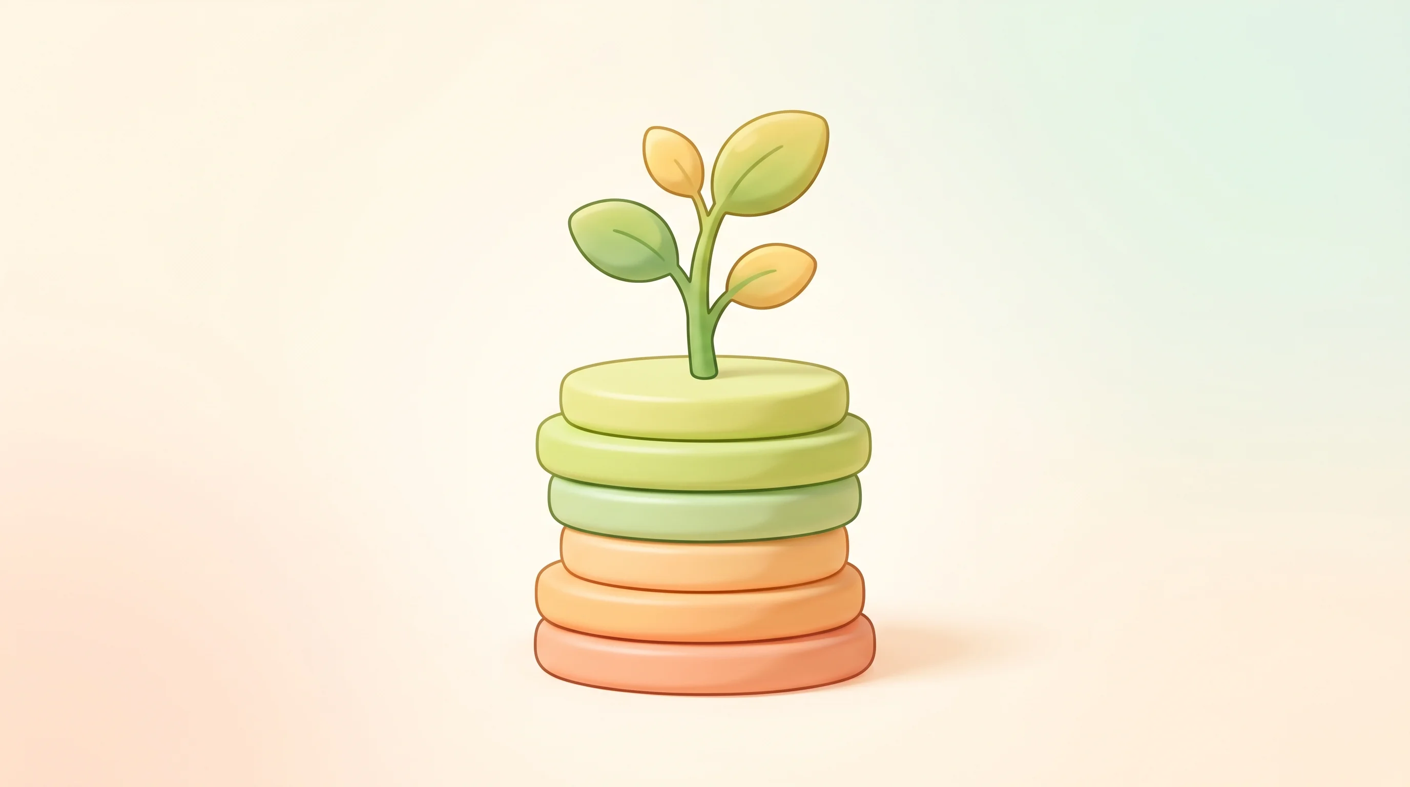 Digital illustration for article section "Content Section 4" in "AstriVax's €30M Seed Targets HPV Cancer With Novel Platform" - A conceptual, clean, and minimal illustration representing financial growth and the layering of inve...
