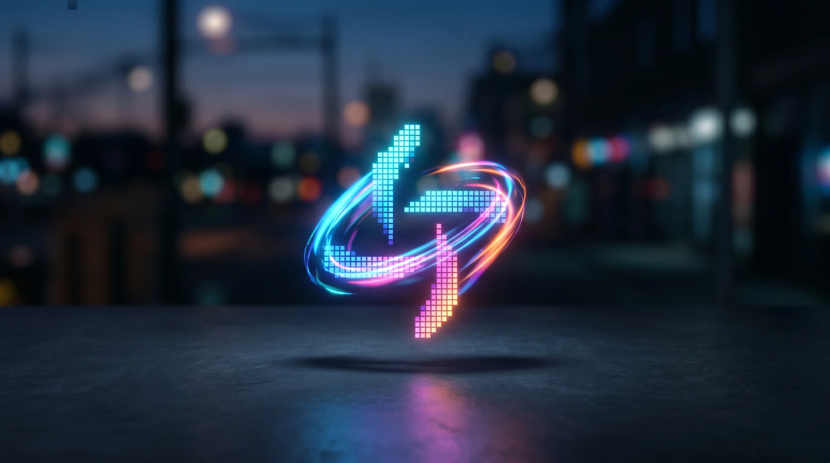 Digital illustration for article section "The Infrastructure Gamble" in "YC's Bloom Turns Brand into Infrastructure for AI Agents" - A clean, minimal composition featuring a single, abstract geometric brand symbol floating above a da...