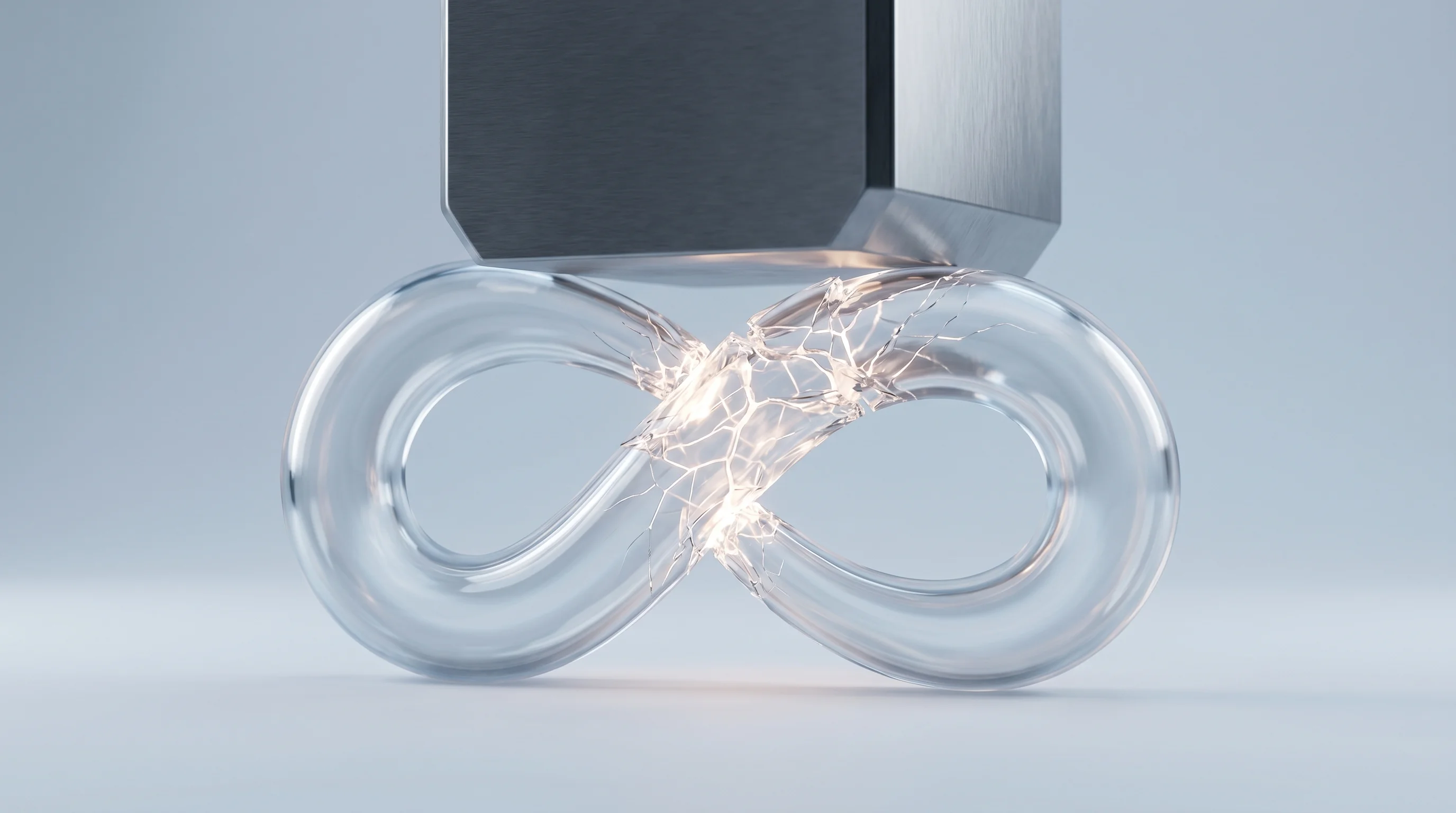 Digital illustration for article section "A Sector Under Pressure" in "GR3N Raises €15.5M Series B for Microwave-Based PET Recycling" - A conceptual, minimalist image symbolizing intense pressure within the chemical recycling industry, ...