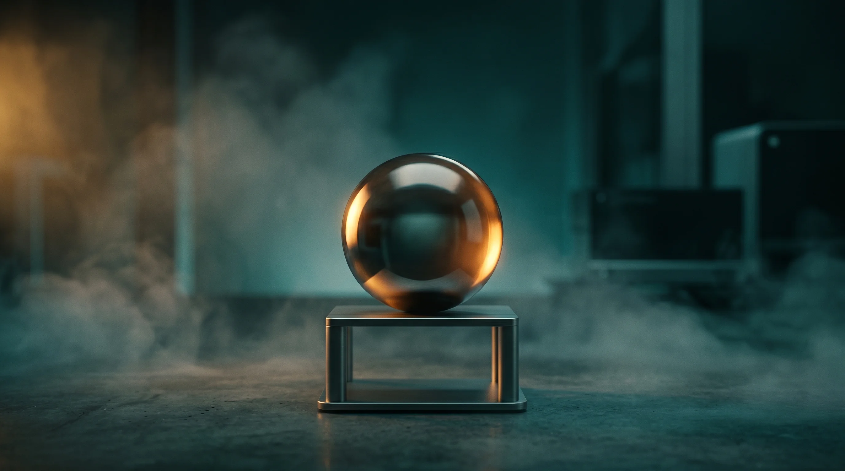 Digital illustration for article section "Worth a Download?" in "Miso Labs Launches Open-Source Voice AI Faster Than Humans" - A sleek, minimalist three-dimensional acoustic waveform shaped into a perfectly smooth, polished sph...