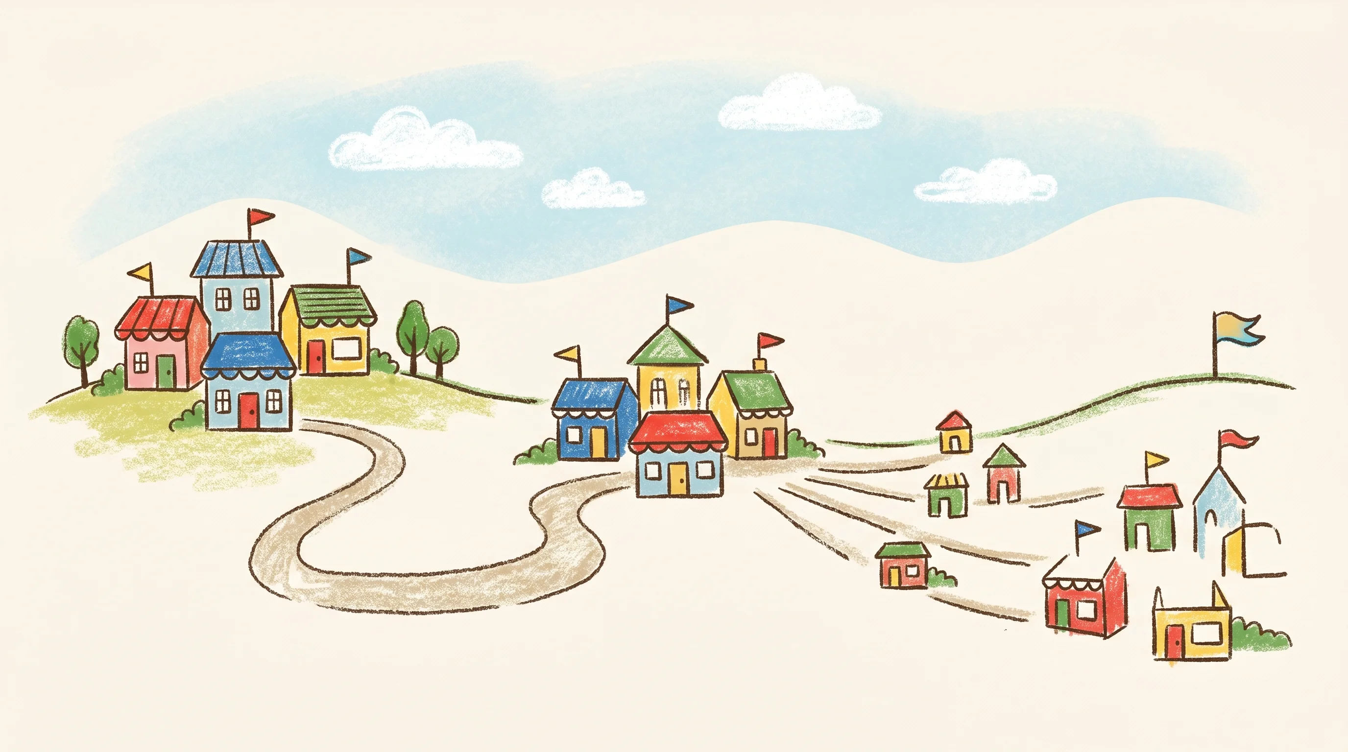 Digital illustration for article section "Expansion and Private Label Ambitions" in "FirstClub Doubles Valuation to $255M on Premium Grocery Bet" - A clean, minimal conceptual illustration representing business expansion, featuring a small, stylize...