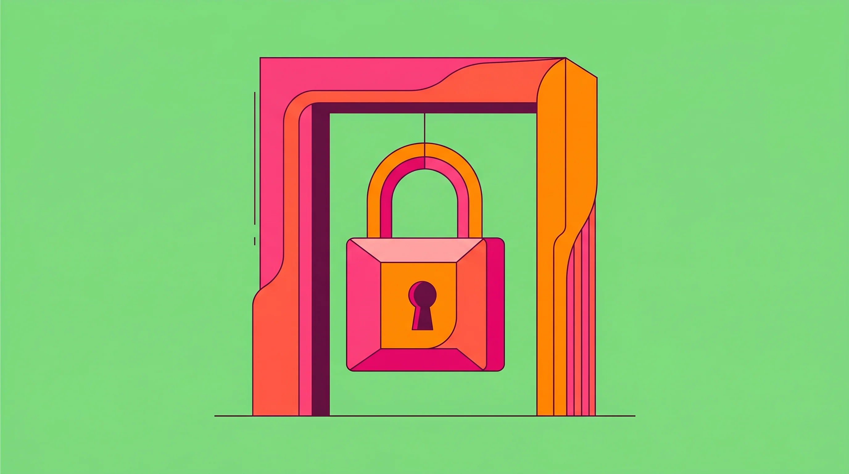 Digital illustration for article section "The Access Question" in "Raven Pivots GeoSpy to Law Enforcement After Agency Purchases Surface" - A conceptual, minimalist illustration representing restricted enterprise and government access, feat...