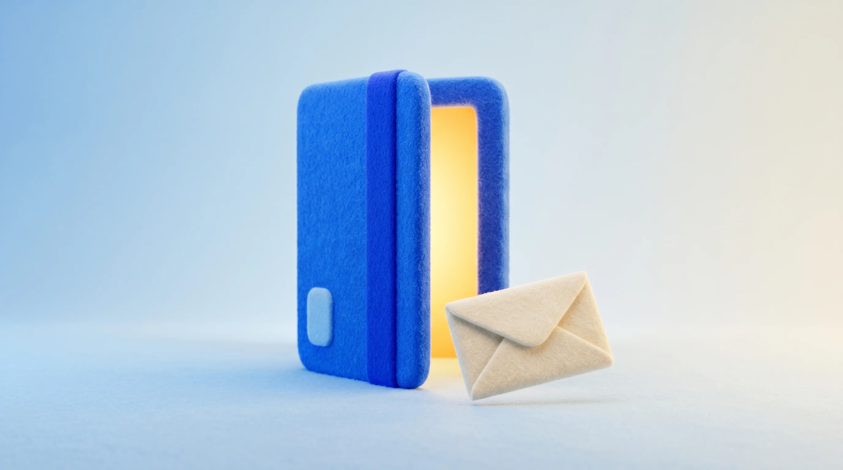 Digital illustration for article section "The Longer Game" in "Uno Wallet Launches AI That Auto-Picks Your Best Credit Card" - A minimalist, conceptual 3D illustration representing a tightly gated beta and a long-term financial...