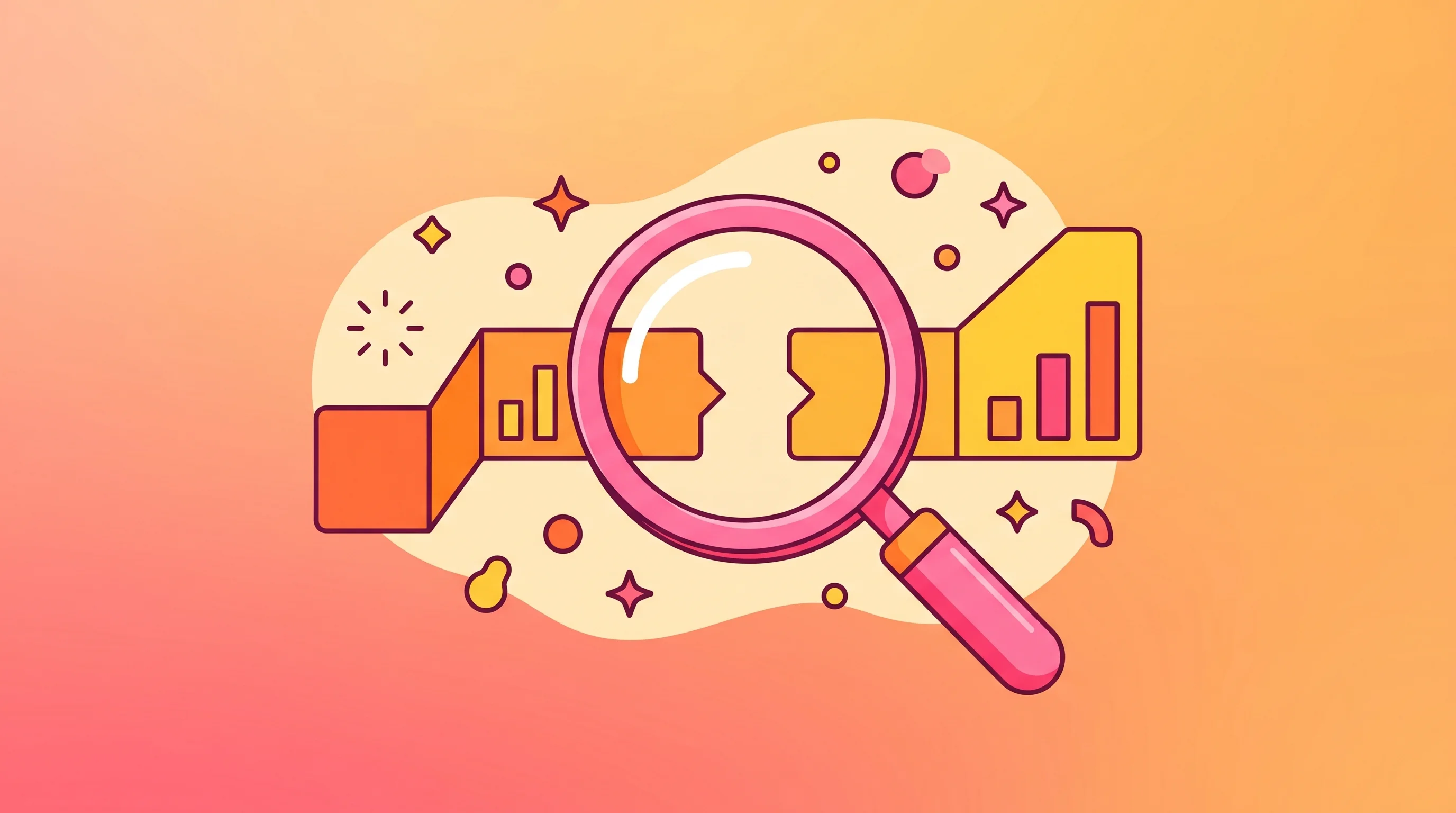 Digital illustration for article section "The Tools We Have, and the Gaps They Leave" in "AI Agents Replace Consultants: Ontora Maps Workflows in Hours, Not Months" - A modern, conceptual flat design illustration representing process intelligence and analytical gaps,...