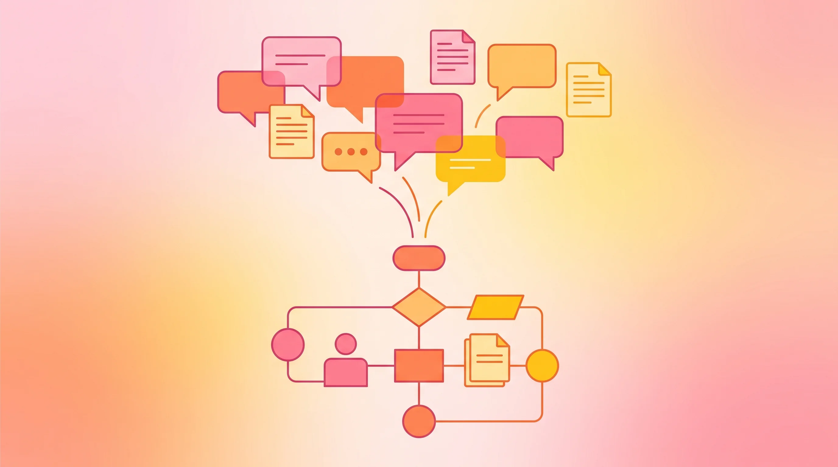 Digital illustration for article section "The New Entrants (and What They're Promising)" in "AI Agents Replace Consultants: Ontora Maps Workflows in Hours, Not Months" - A modern commercial illustration depicting the concept of rapid data synthesis and process mapping, ...