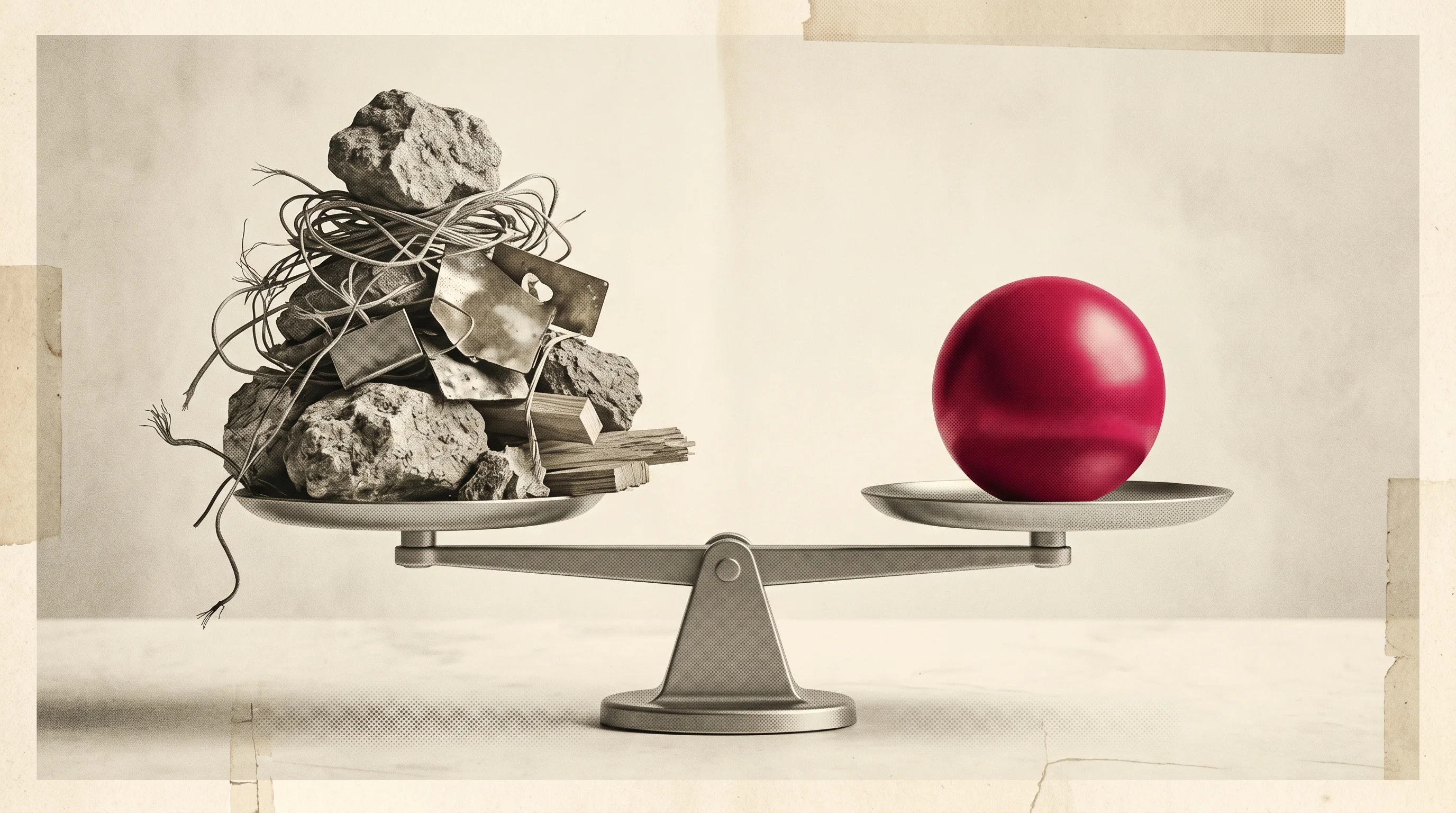 Digital illustration for article section "Content Section 6" in "Ex-Meta AI Leaders Launch PerfectBit to Fix AI Hallucinations" - A clean, minimalist conceptual still life representing a technical wager on automation and verificat...