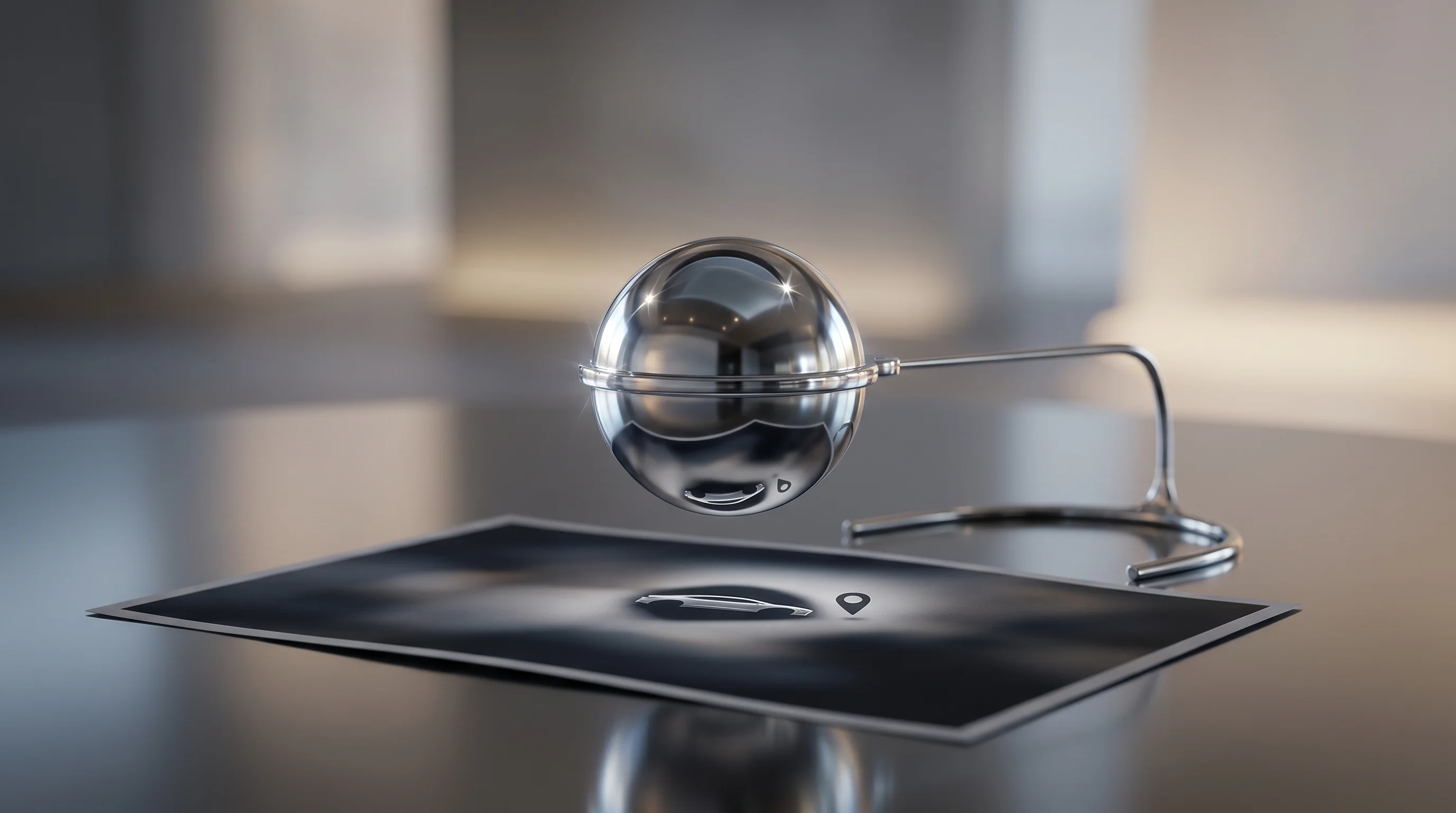 Digital illustration for article section "The Gap Between Image and Answer" in "GeoSpy Rebrands as Raven, Expands Beyond Geolocation into Visual Intel" - A minimalist and conceptual representation of extracting precise meaning from imagery, featuring a s...