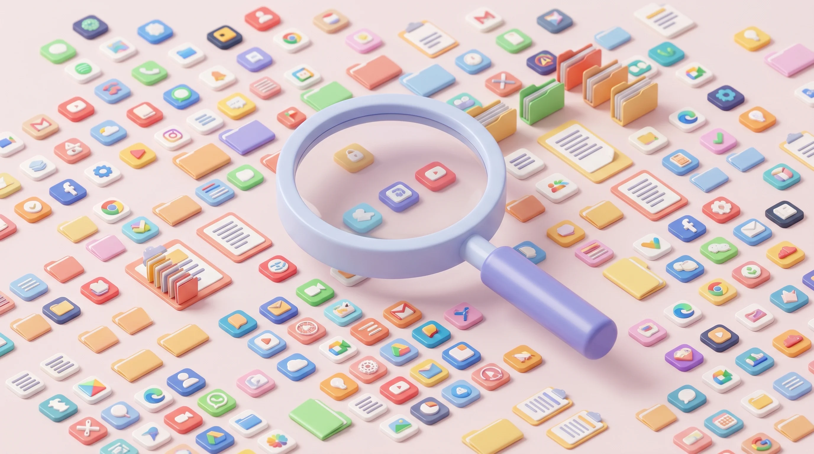 Digital illustration for article section "What the OAuth Numbers Actually Say" in "Offroad Raises $7M to Build AI Identity Security Team" - A clean, minimal 3D cartoon miniature model conceptualizing an extensive security audit of a massive...