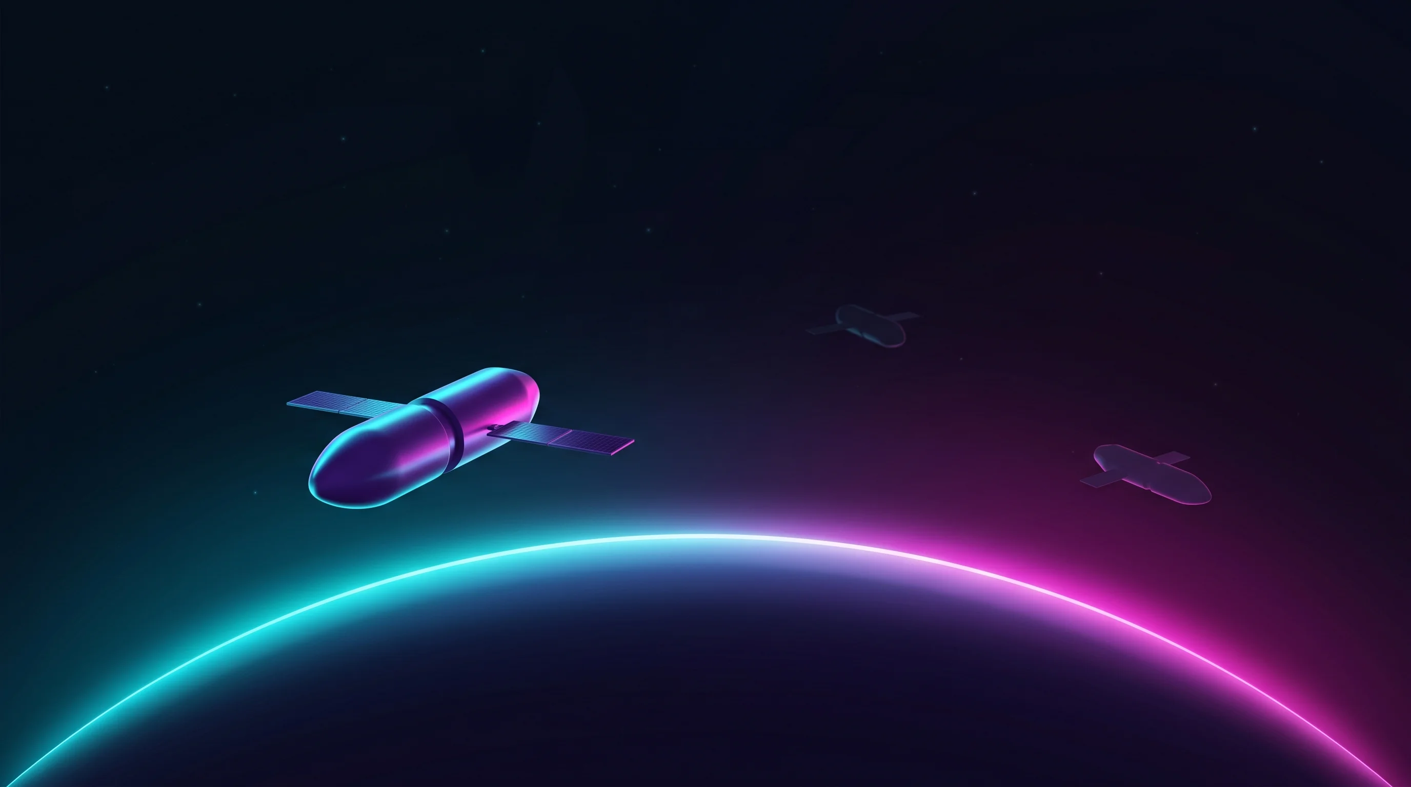Digital illustration for article section "A Crowding Frontier?" in "NewOrbit Raises $18.5M Series A for 'Earth's Last Empty Orbit'" - A clean, minimalist conceptual artwork representing the crowding frontier of Very Low Earth Orbit, f...
