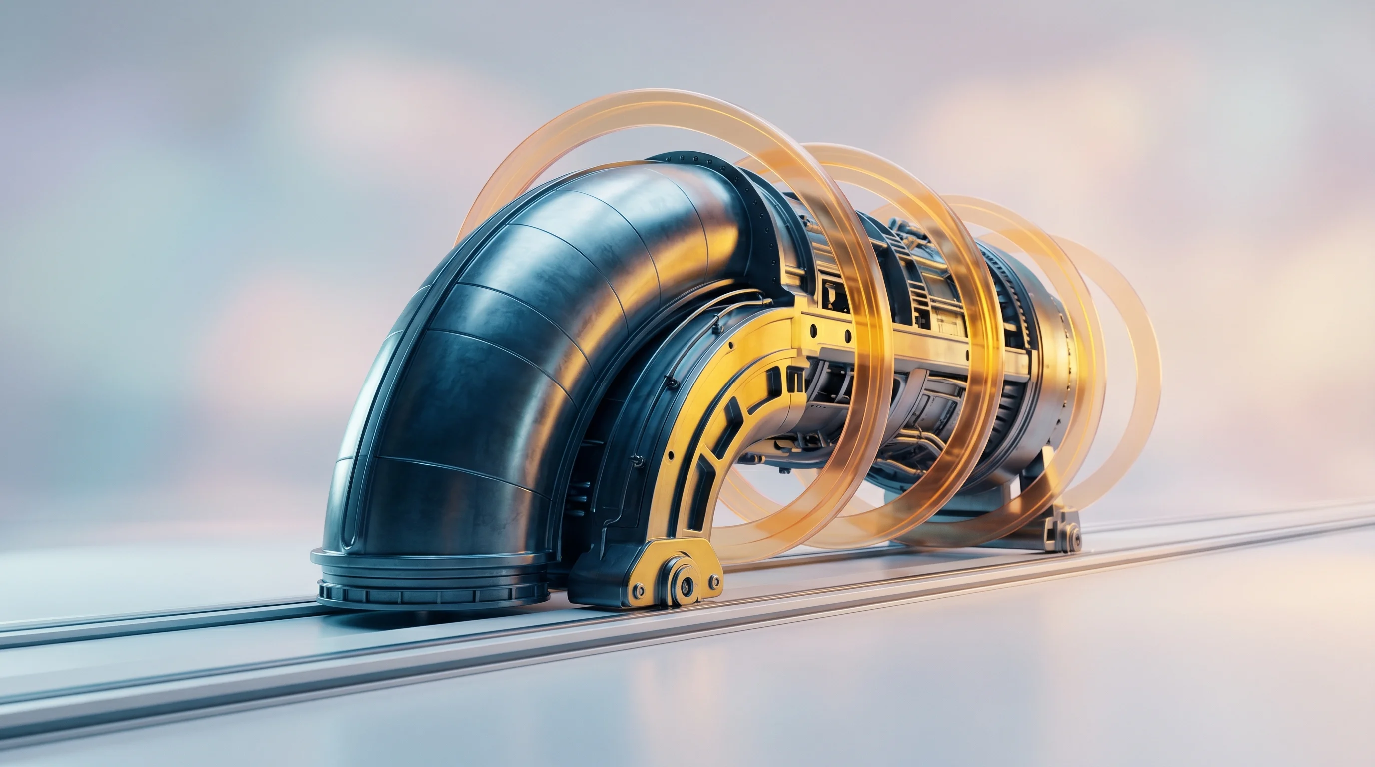 Digital illustration for article section "The Hard Part Starts Now" in "Alta Ares Raises €50M to Scale AI-Powered Counter-Drone Defense" - A hyperreal, Pixar-quality 3D rendered illustration of a single, massive, sleek aerospace manufactur...
