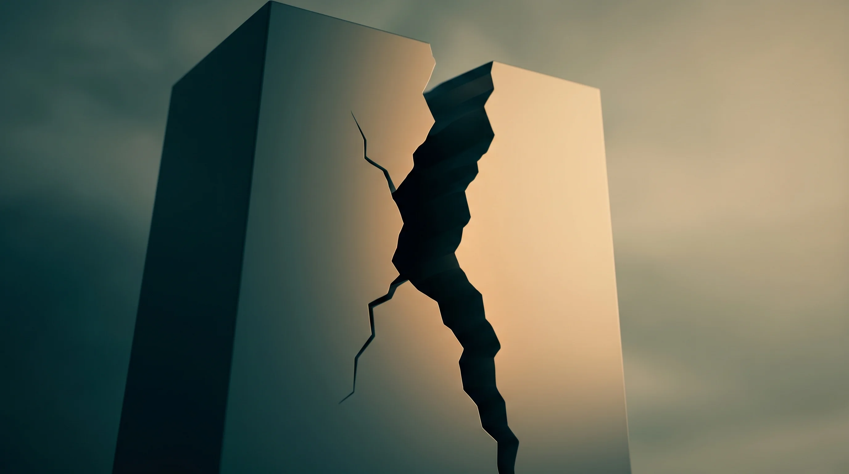 Digital illustration for article section "Security Gaps Widen" in "The Race to Build Communication Infrastructure for AI Agents" - A clean, minimalist conceptual image symbolizing widening security gaps and framework vulnerabilitie...