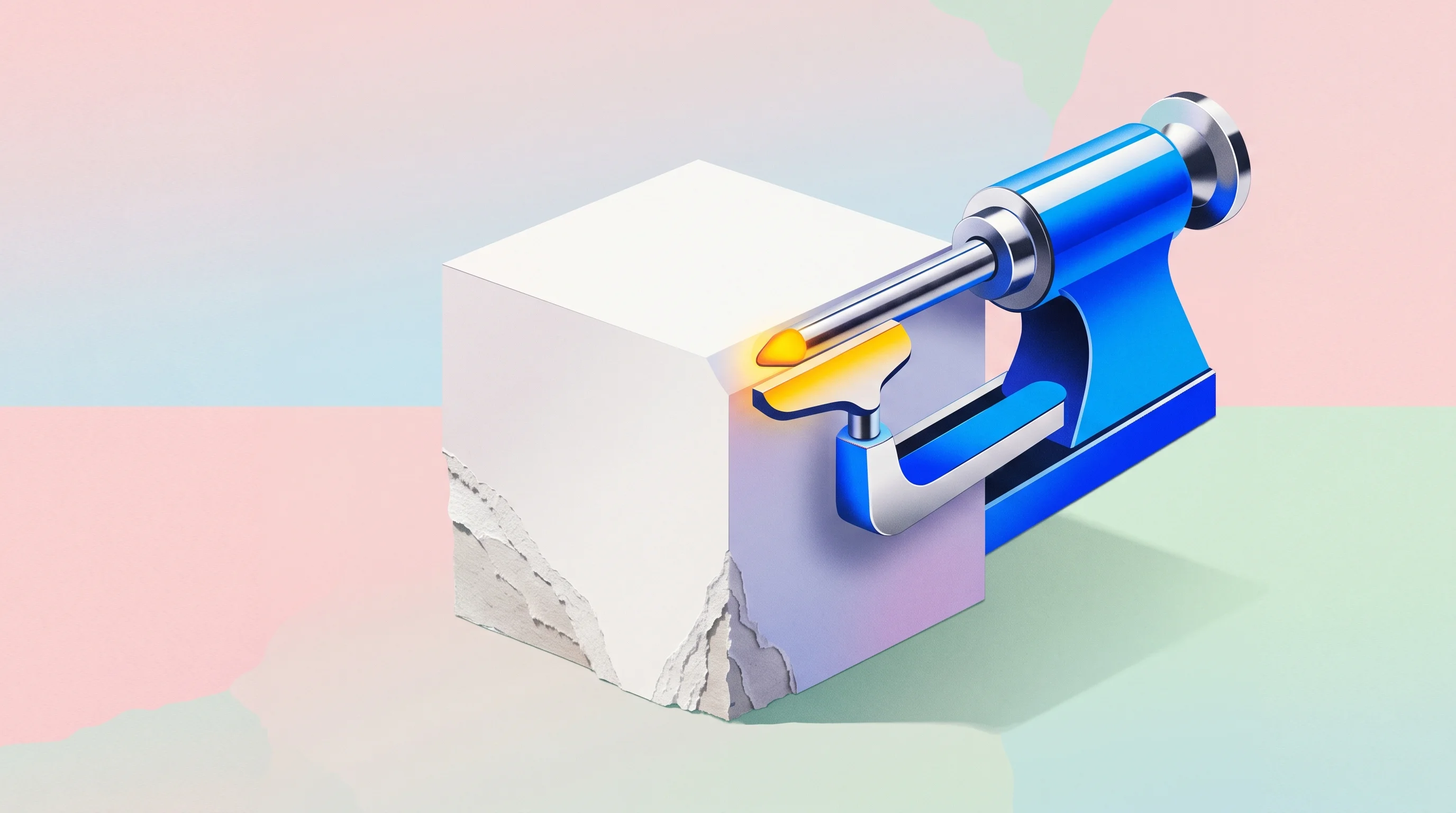 Digital illustration for article section "Installation and the Rough Edges" in "Lathe Flips AI Script: LLM Tool Teaches Code Instead of Writing It" - A conceptual and minimalist composition representing the process of software installation and its in...