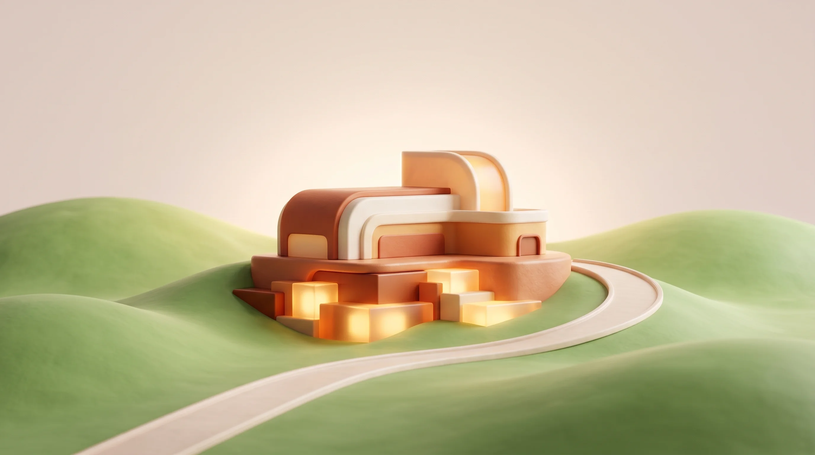 Digital illustration for article section "Johnston County, Population 220,000" in "Vulcan Elements Lands $1.4B to Build America's Rare Earth Magnet Hub" - A conceptual, minimalist 3D illustration symbolizing massive economic investment and job creation in...