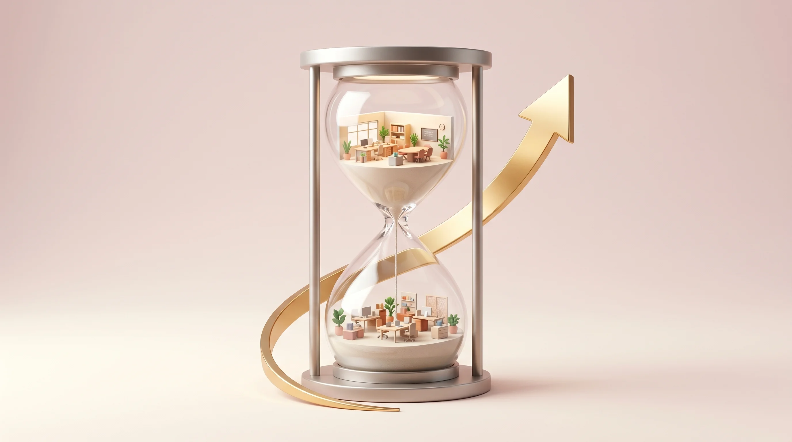 Digital illustration for article section "What Comes Next" in "Stockholm's Lovable Hits $500M Revenue Run-Rate 18 Months After Launch" - A conceptual, modern representation of compressed timelines and rapid business growth, featuring a s...