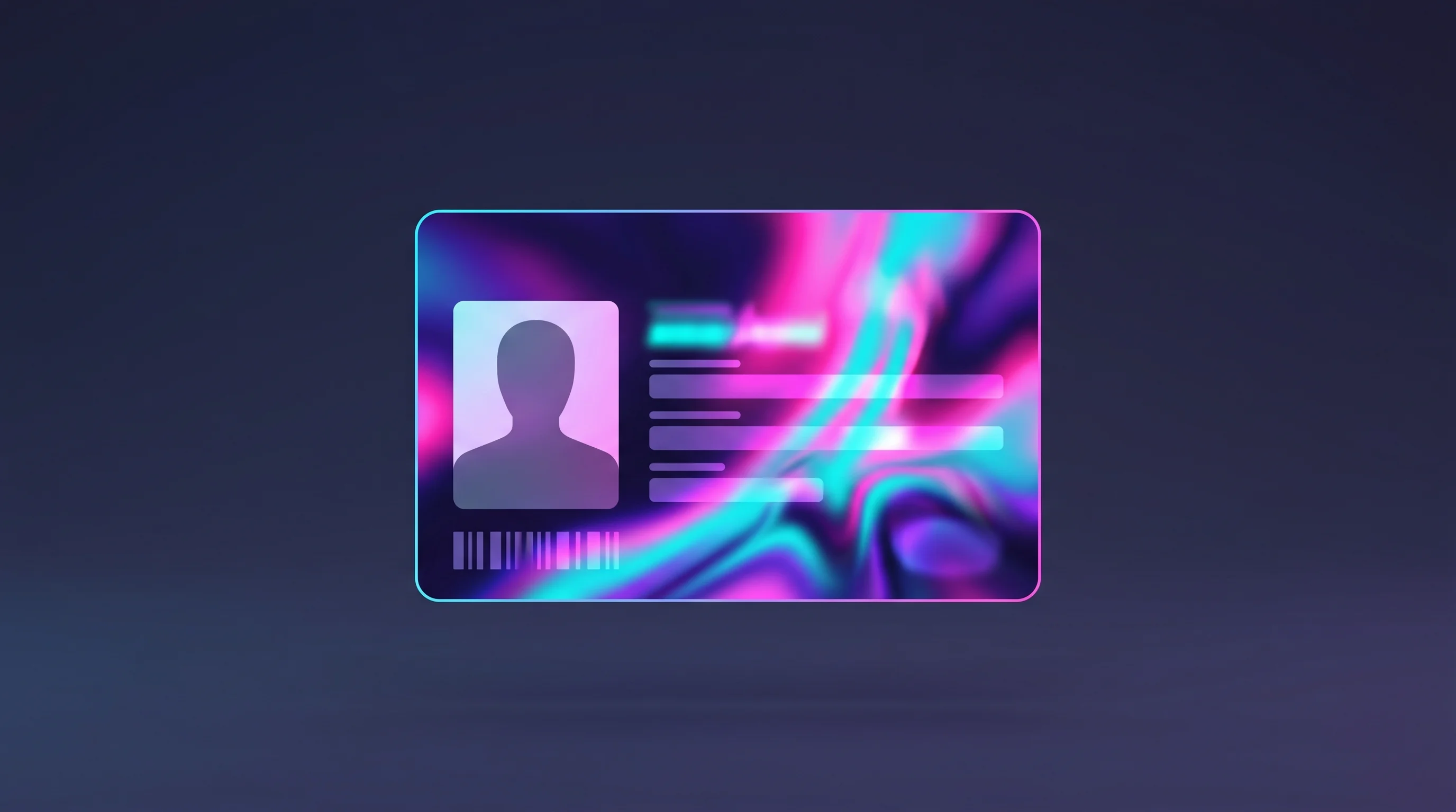 Digital illustration for article section "Privacy by Design—With Caveats" in "This AI Startup Will Clean Your Home Free—If You Let It Film Everything" - A conceptual, minimalist digital illustration of a sleek, floating abstract identification card repr...