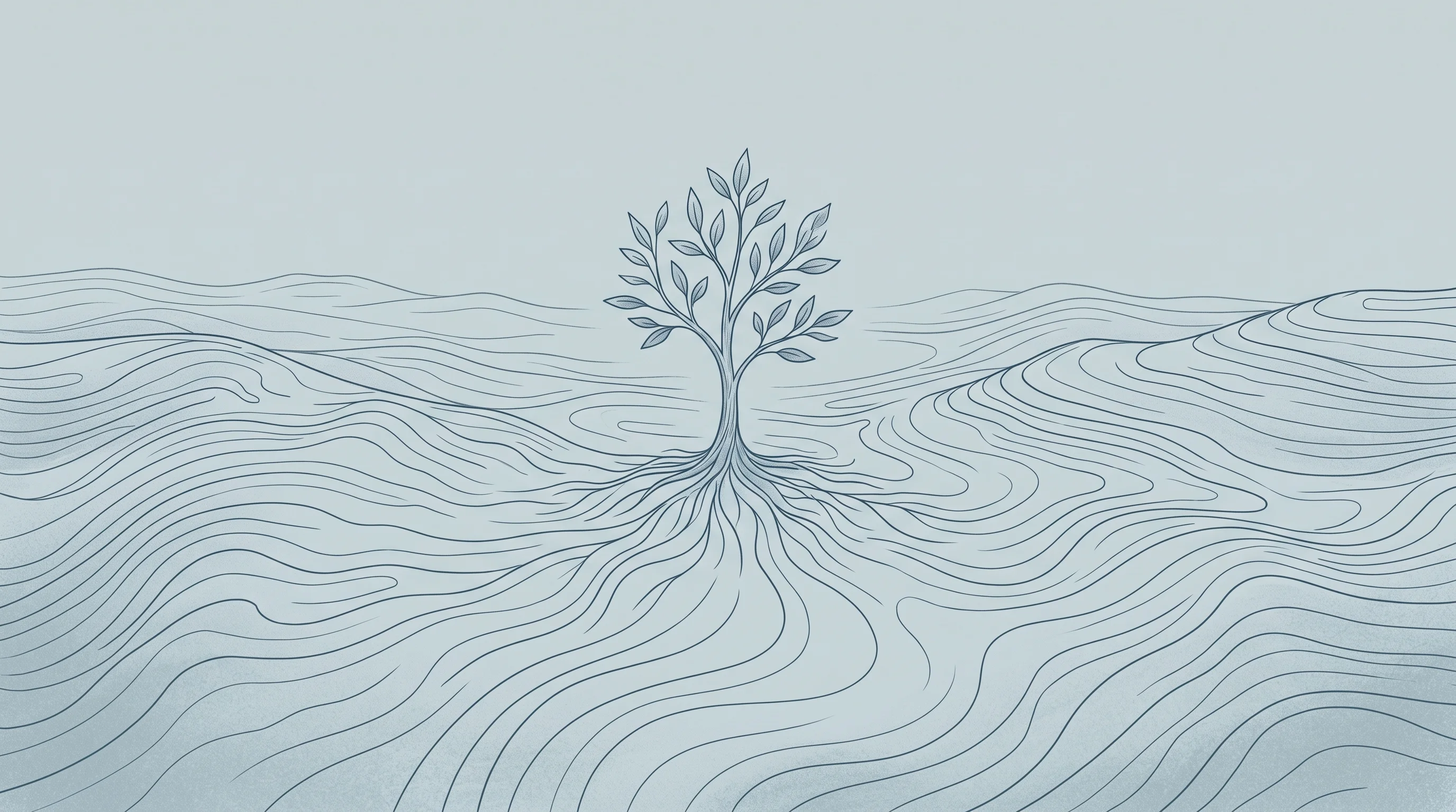 Digital illustration for article section "What the Aggarwals Are Betting On" in "Alt Carbon Raises $12M Seed to Scale Carbon Removal in India" - A conceptual neo-vintage illustration depicting a vast, gently undulating topographic map representi...