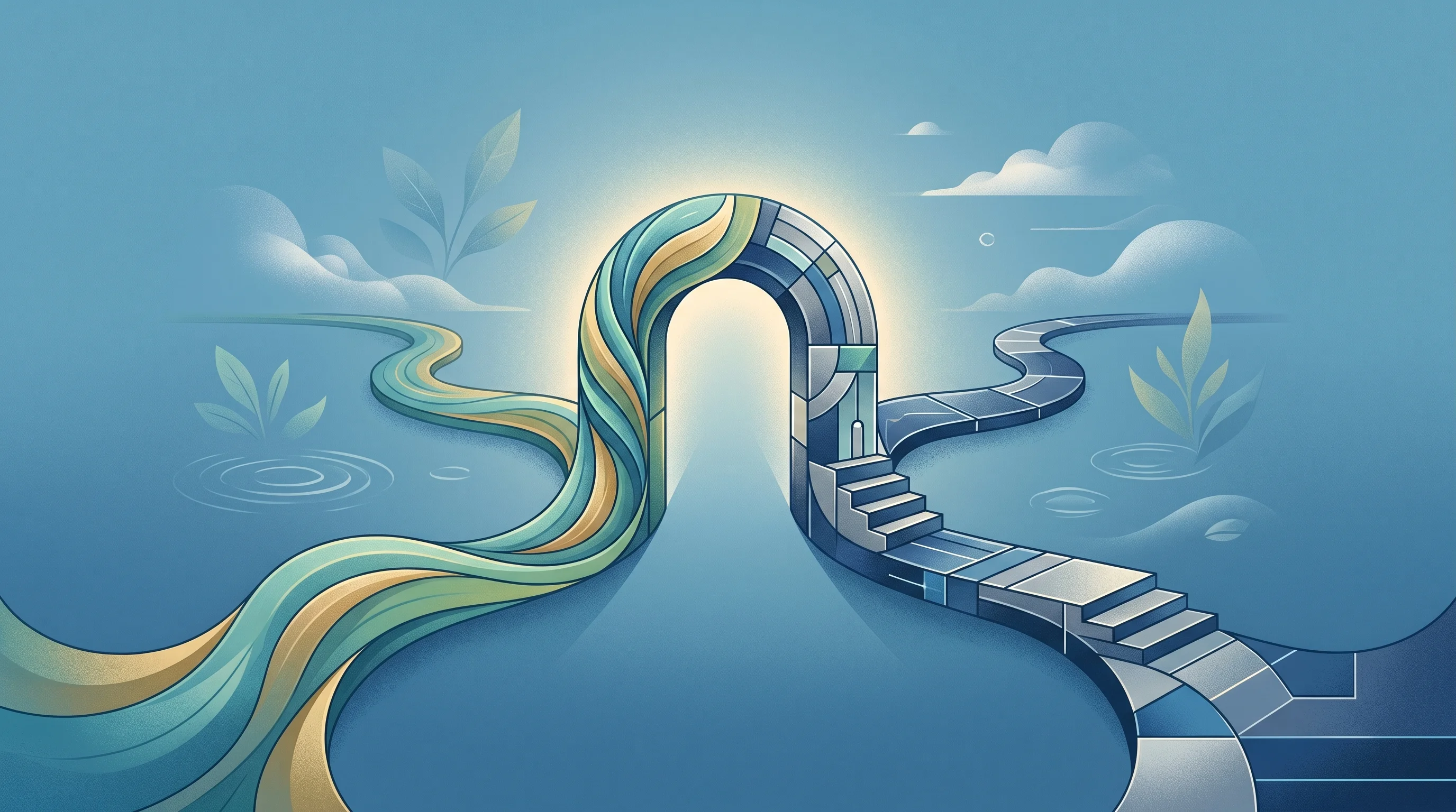 Digital illustration for article section "The Founders" in "Bevyl Raises $1.3M to Automate Video Editing for Consumer Brands" - A minimalist and conceptual illustration representing the foundation of a new collaborative partners...