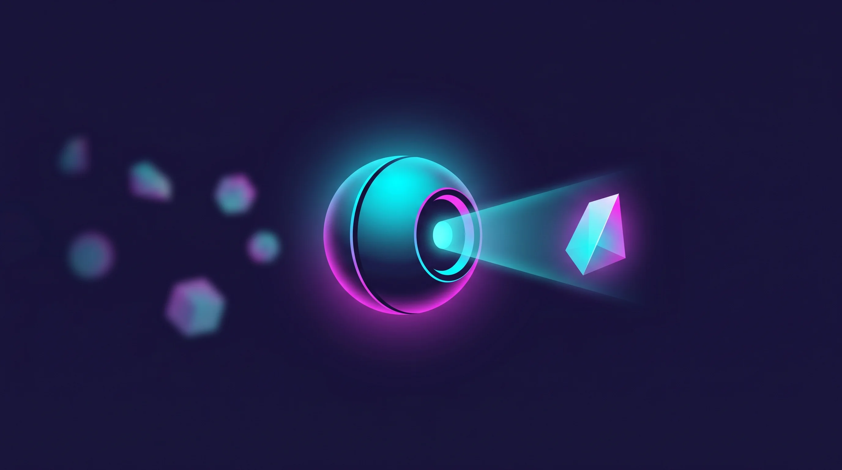 Digital illustration for article section "The Autonomy Question" in "Coram AI Raises $35M, Debuts Autonomous Security Agents Platform" - A sleek, minimalist abstract security sensor sphere sits at the center of a clean composition, activ...