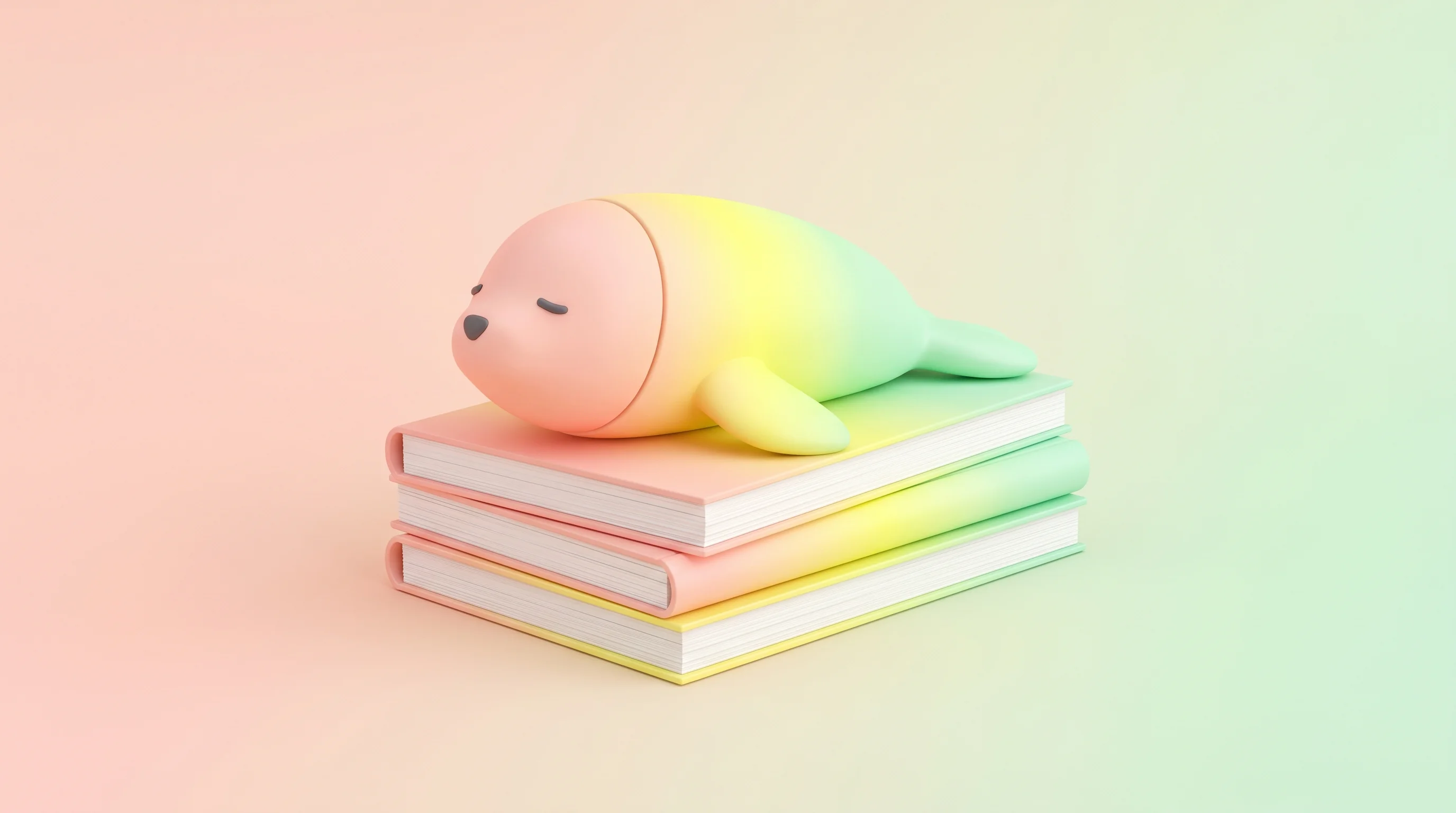 Digital illustration for article section "What the Research Actually Shows" in "The Rise of Socially Intelligent Robots in Elder Care Facilities" - A minimalist, modern 3D conceptual illustration featuring a soft, therapeutic robot seal resting pea...